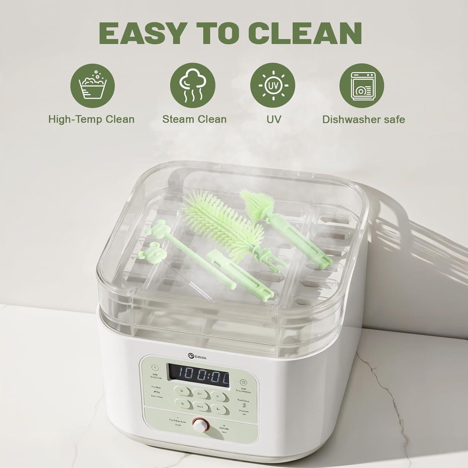 Kit de limpieza de biberones Hranio 6 en 1 con cepillos