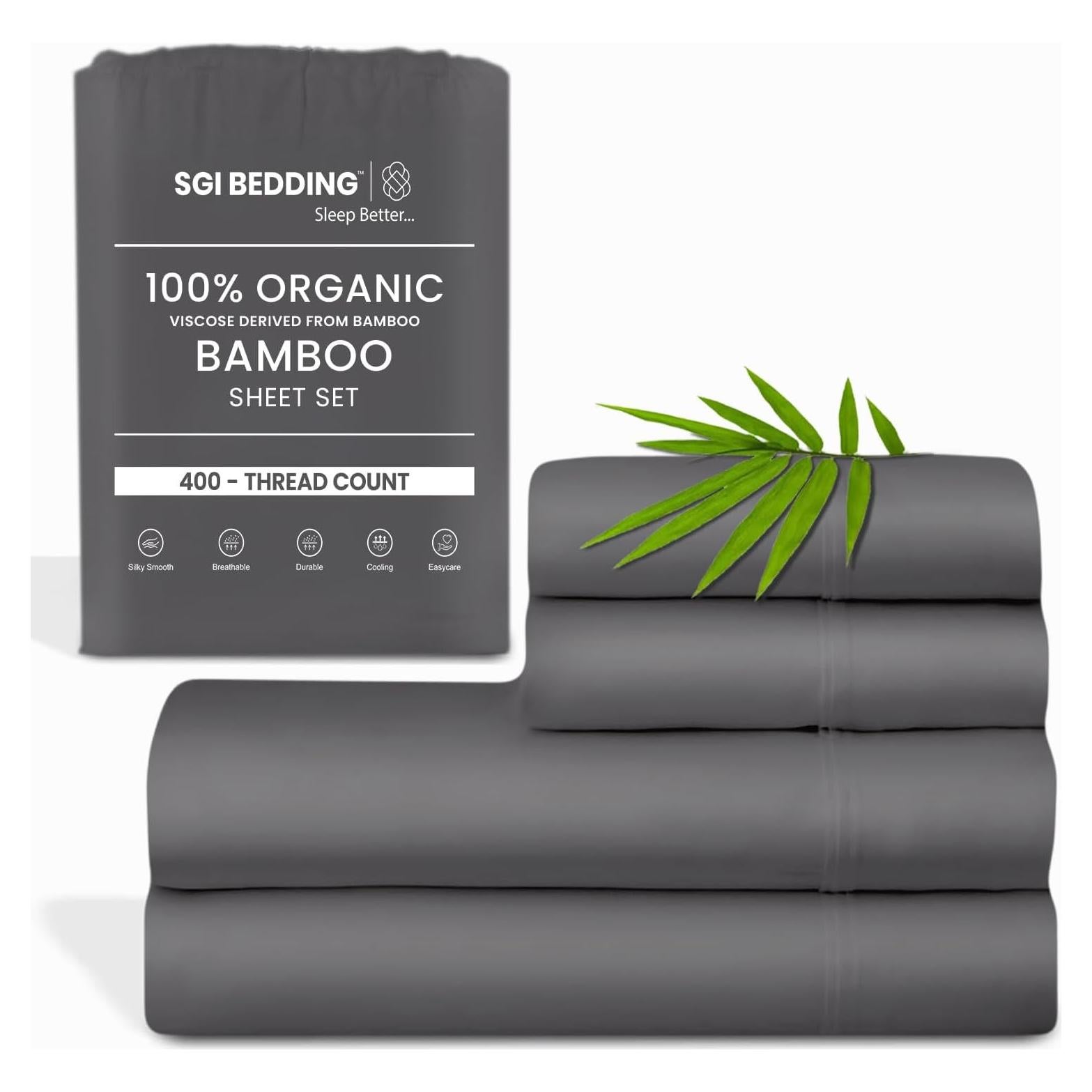 Juego de Sábanas de Lujo SGI Bedding Full 4 Piezas 100% Bambú