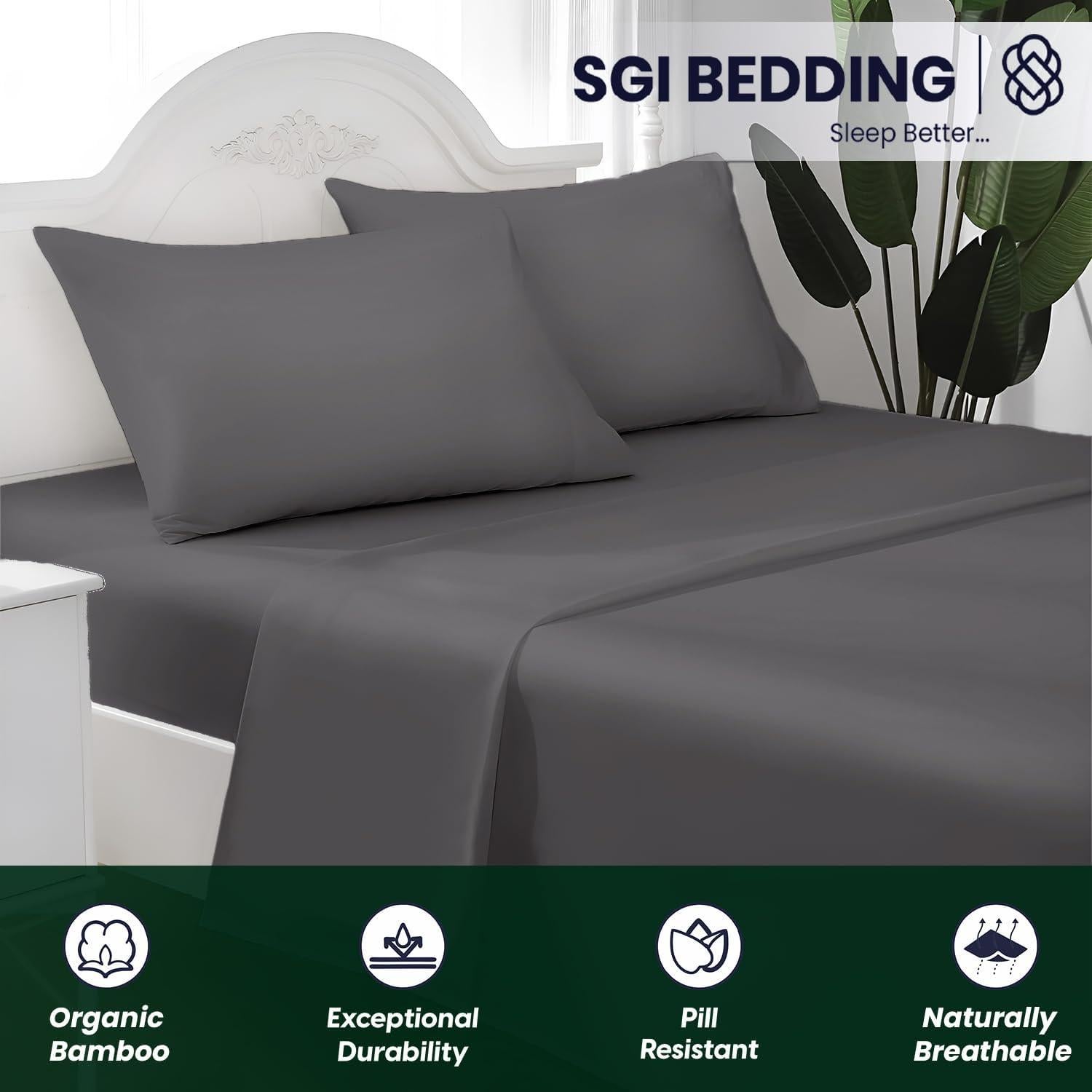 Juego de Sábanas de Lujo SGI Bedding Full 4 Piezas 100% Bambú