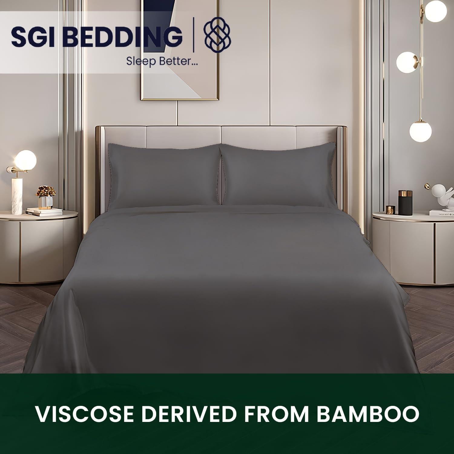 Juego de Sábanas de Lujo SGI Bedding Full 4 Piezas 100% Bambú