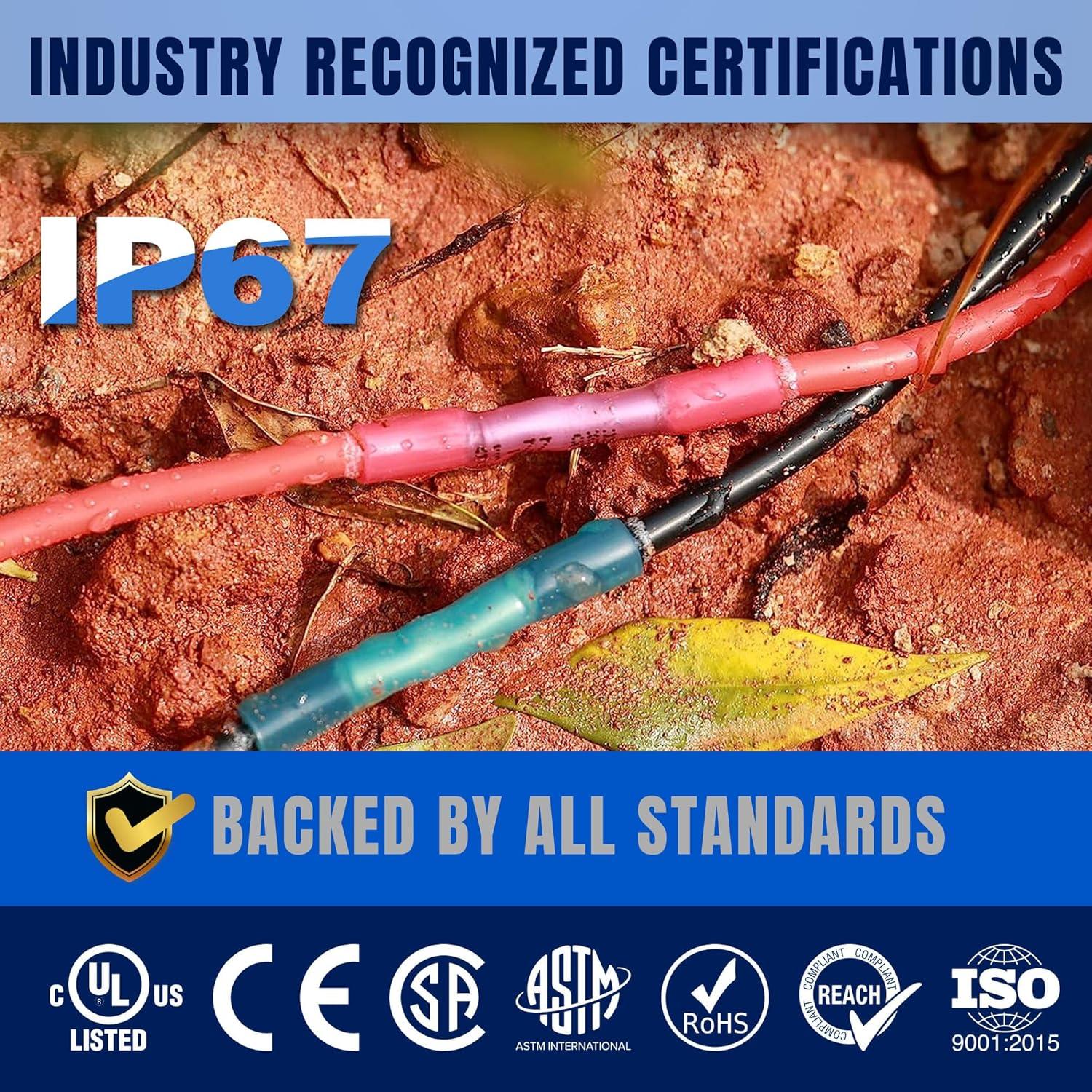 Kit de Conectores Termocontraíbles New Age 220 Piezas AWG 26-10