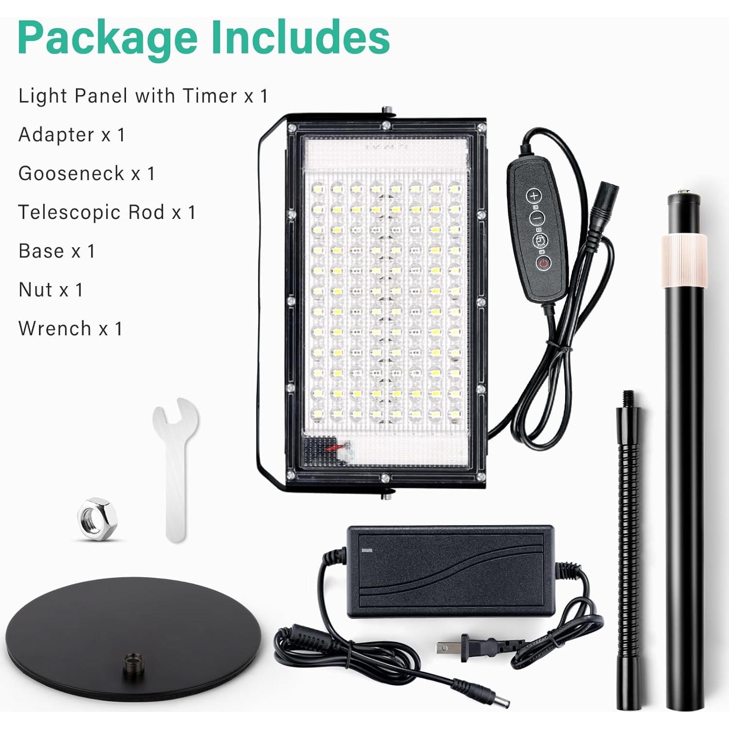 Luz de Crecimiento LBW 40W con 96 LEDs Espectro Completo