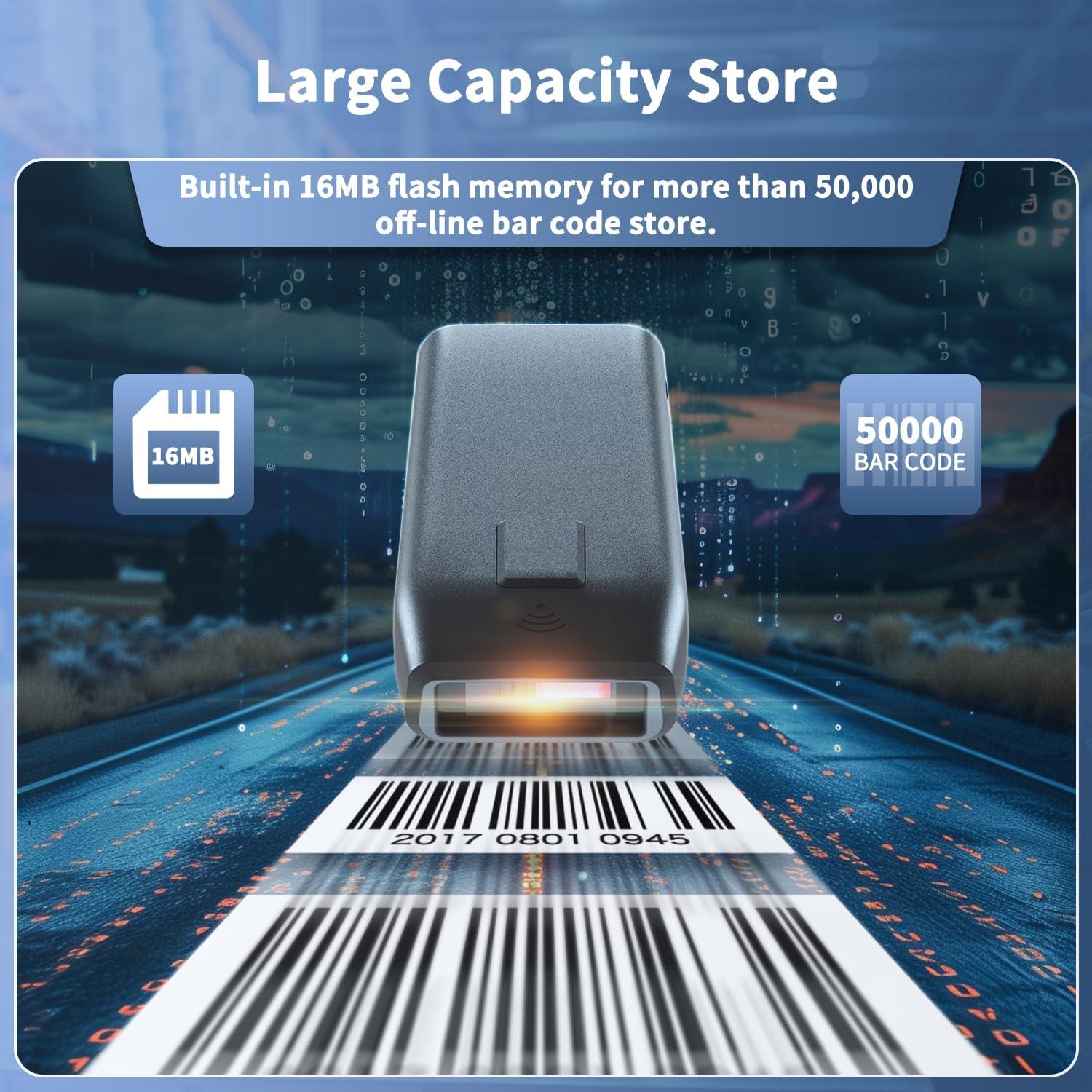 Escáner de Código de Barras Bluetooth NetumScan Mini 1D 3-en-1