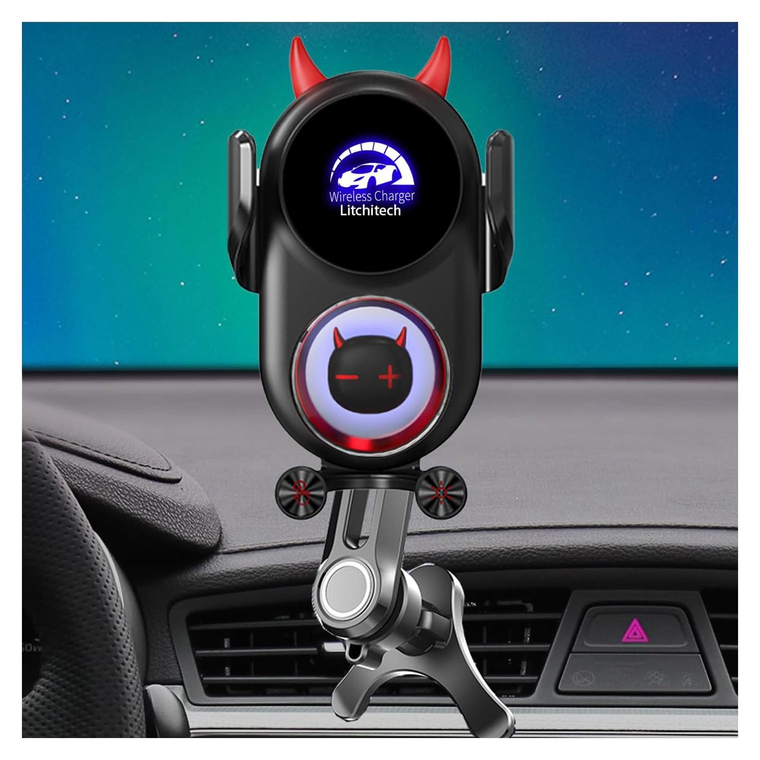 Soporte de Cargador Inalámbrico para Auto Litchitech Demonio
