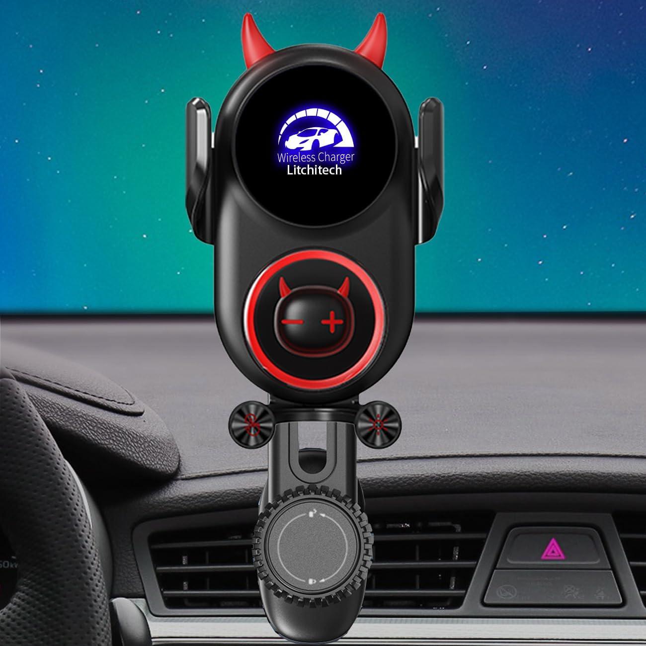 Soporte de Cargador Inalámbrico para Auto Litchitech Demonio