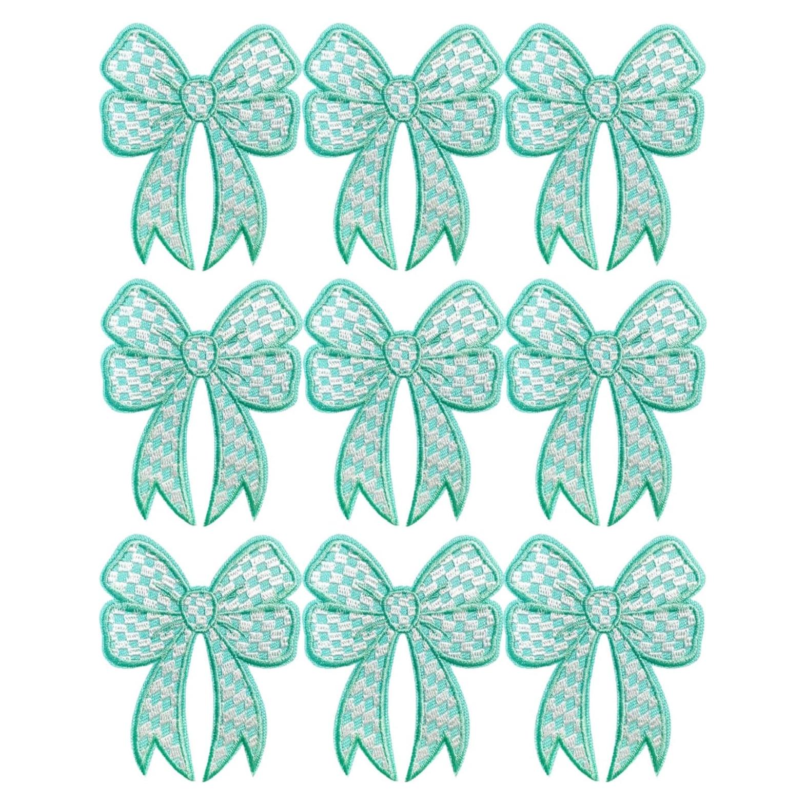 Parches de Lazo Cuadrados MSCFTFB 9 Pack Aqua 7.1x5.6cm