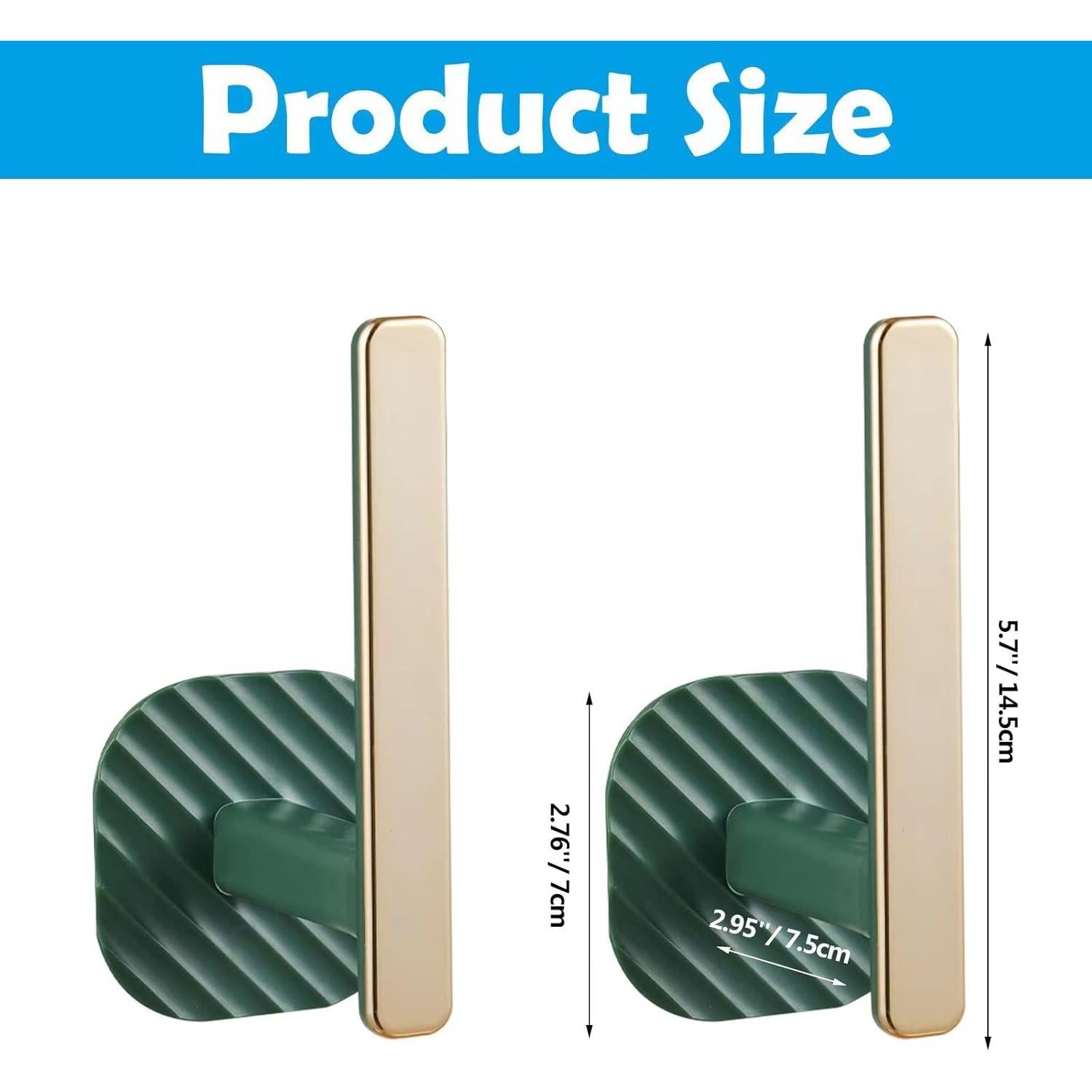 Soportes de Cortina Kinktons - Ganchos Retráctiles Verde - Paquete de 2