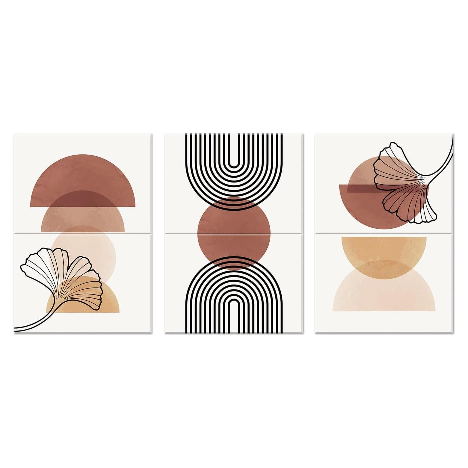 Paneles Acústicos Artísticos Autoadhesivos 120x58 cm Geométricos