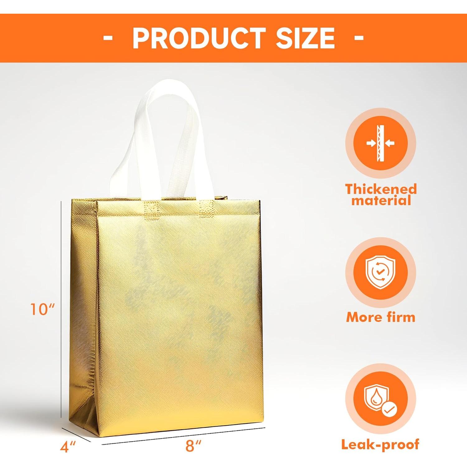 Bolsas de Regalo Reutilizables METAPRINT 15 PCS Iridiscentes 20x10x25 cm