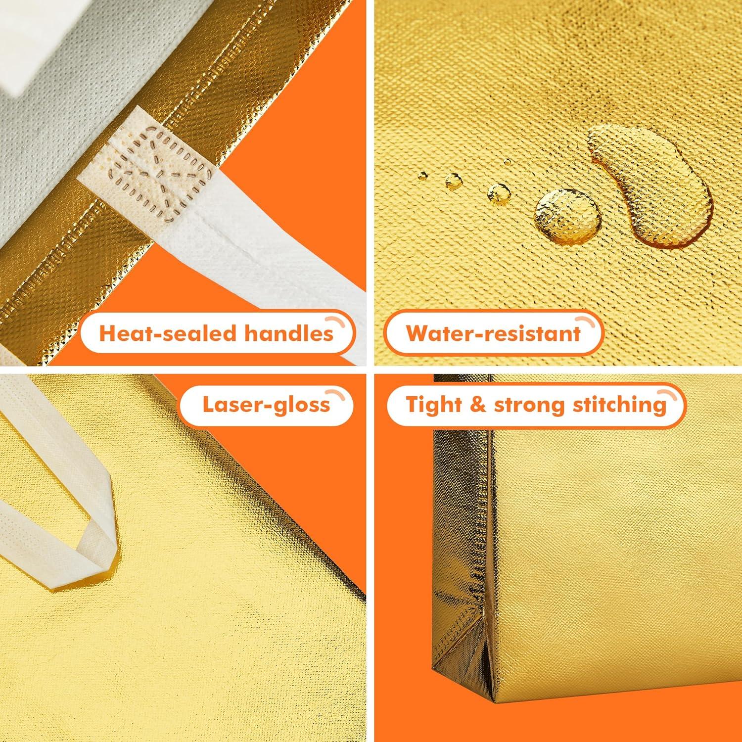 Bolsas de Regalo Reutilizables METAPRINT 15 PCS Iridiscentes 20x10x25 cm