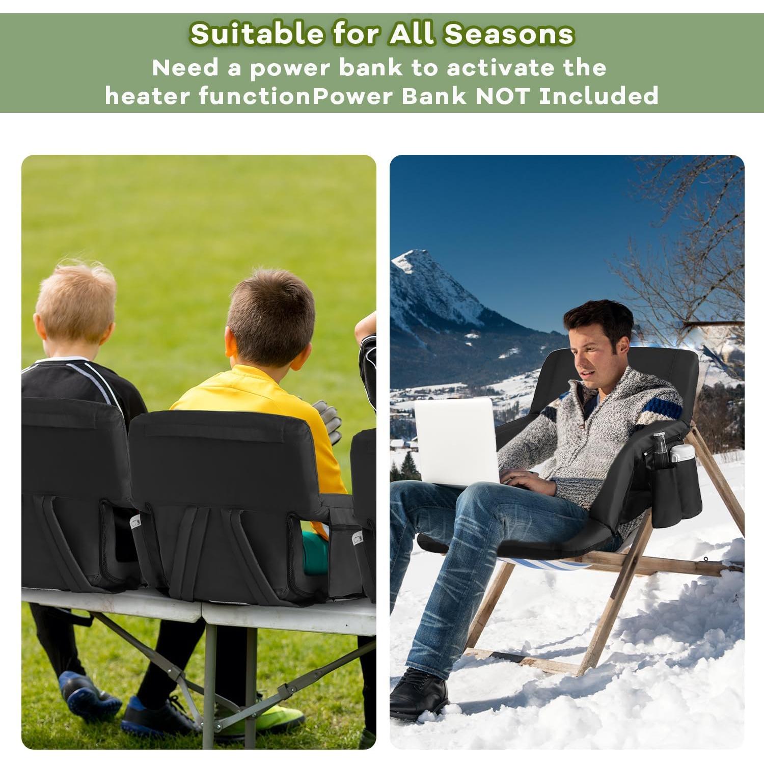 Silla de Estadio Calefaccionada TIMSATIO Plegable 6 Reclinaciones