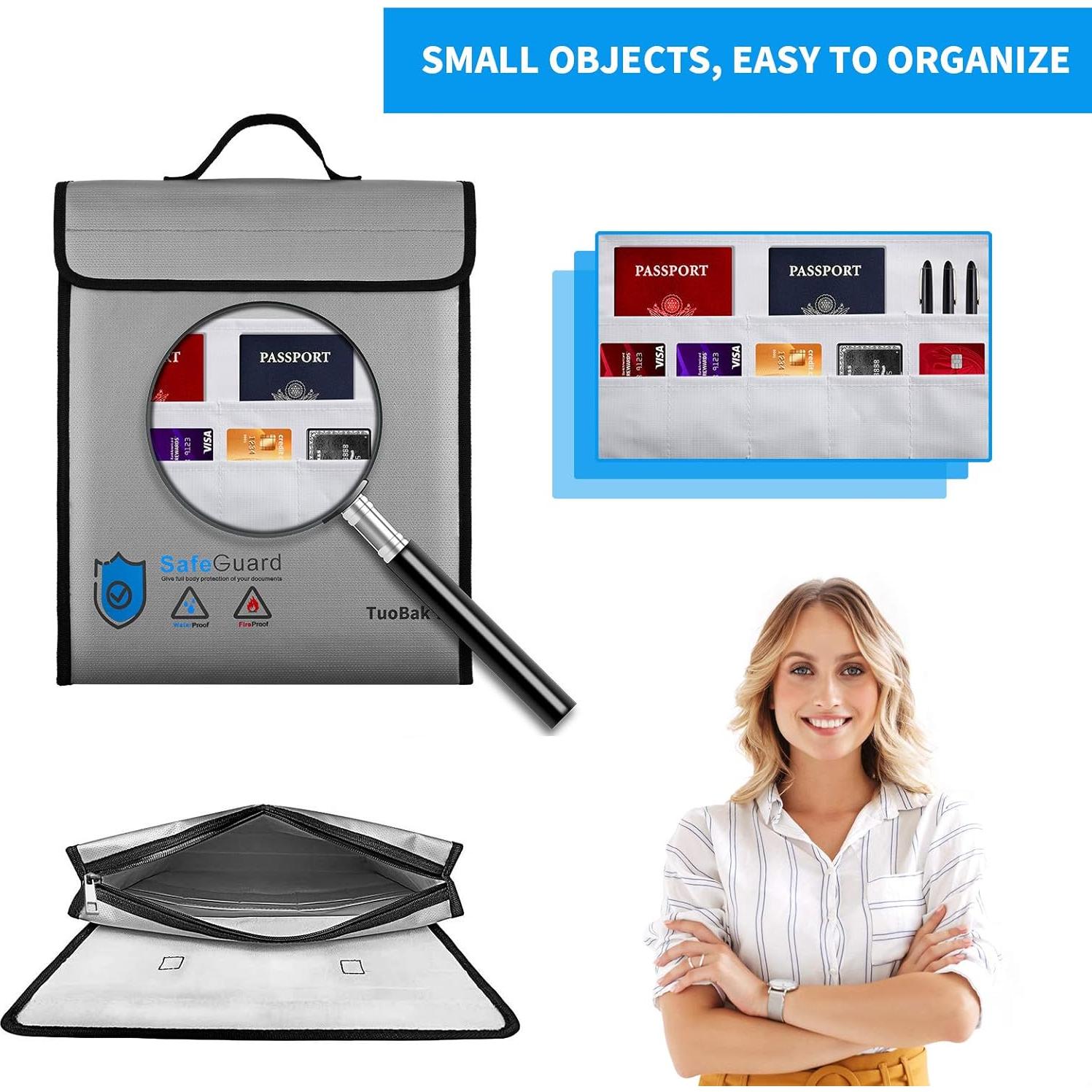 Bolsa de Documentos TuoBak a Prueba de Fuego y Agua 40x32cm