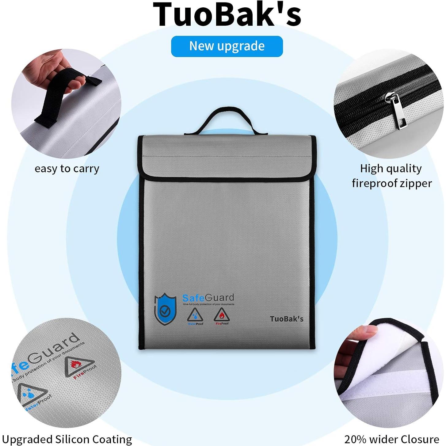 Bolsa de Documentos TuoBak a Prueba de Fuego y Agua 40x32cm