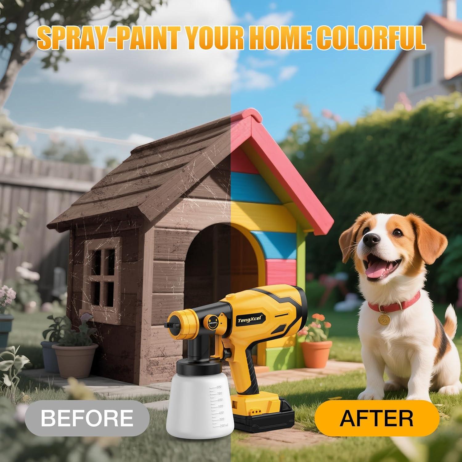 Pulverizador de Pintura Inalámbrico TengXcel 20V 600W 1000ml