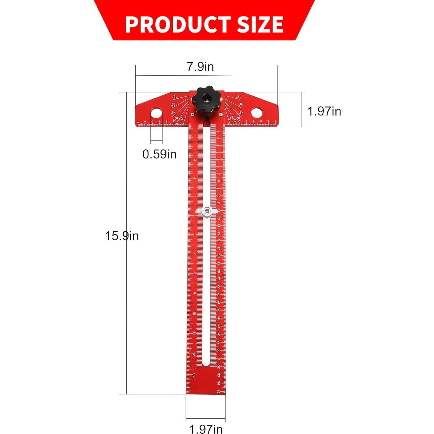 Regla Carpintera Ajustable Dajianglx T 40.64 cm Aluminio