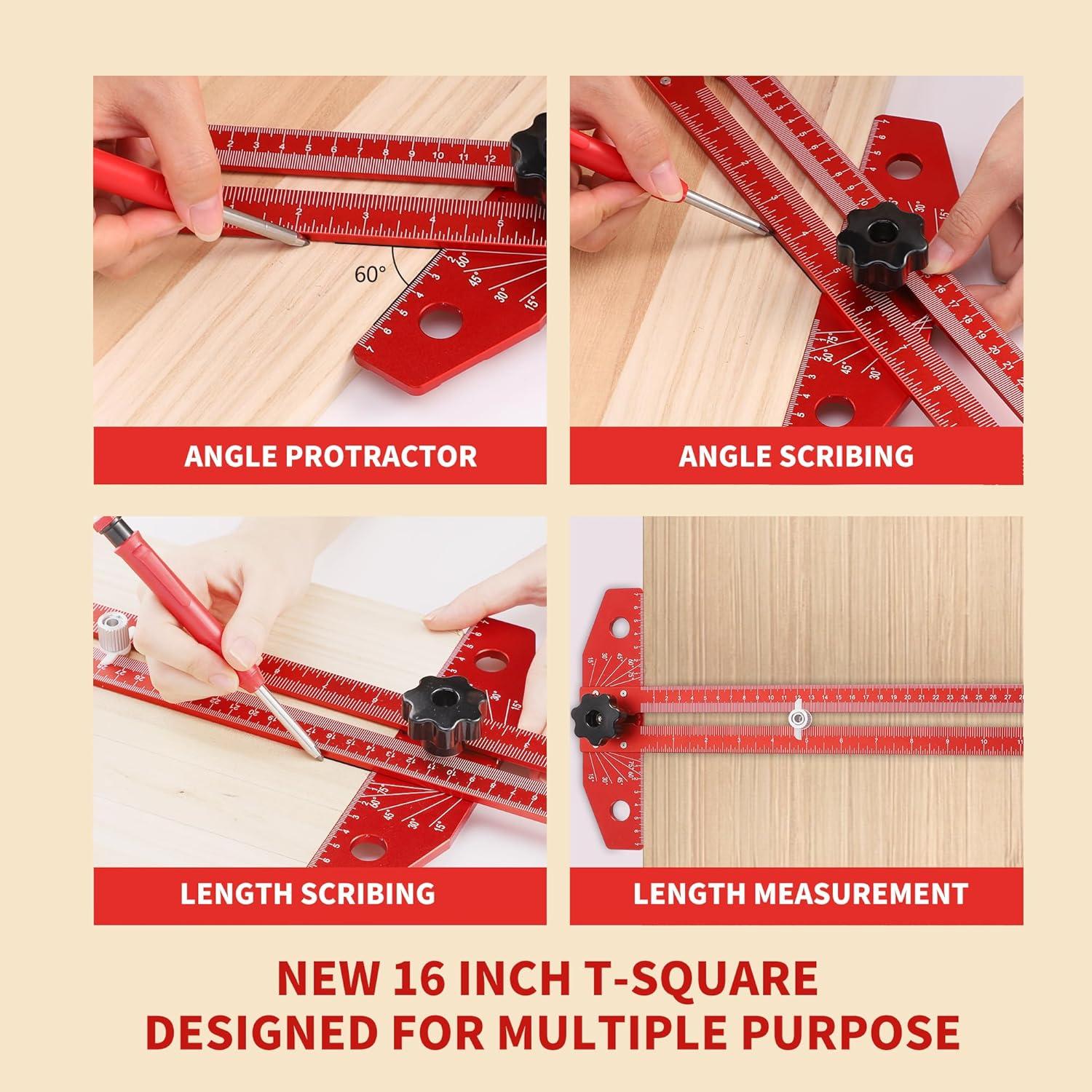 Regla Carpintera Ajustable Dajianglx T 40.64 cm Aluminio