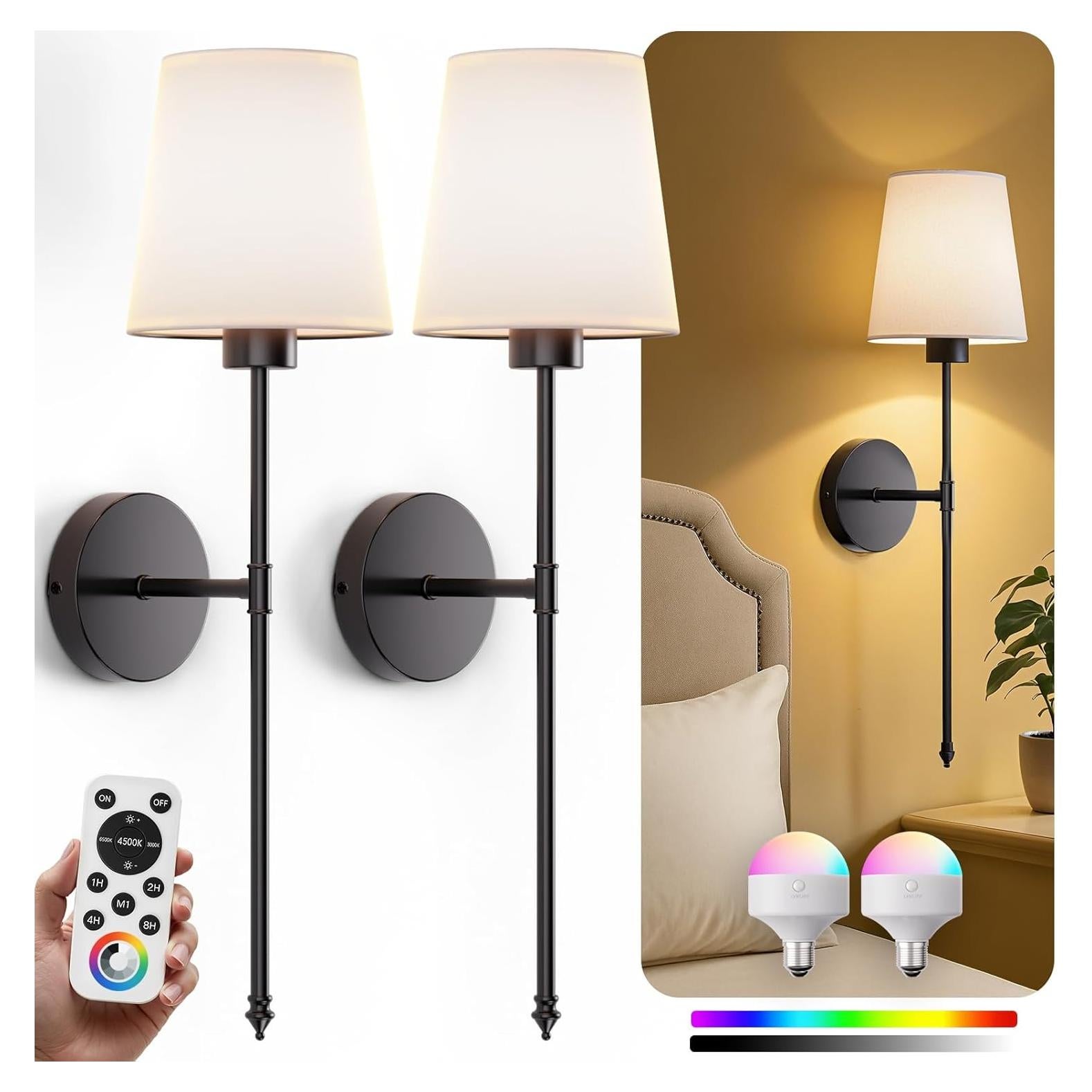 Apliques de Pared Inalámbricos IRONPAX 61 cm - 2 Unidades