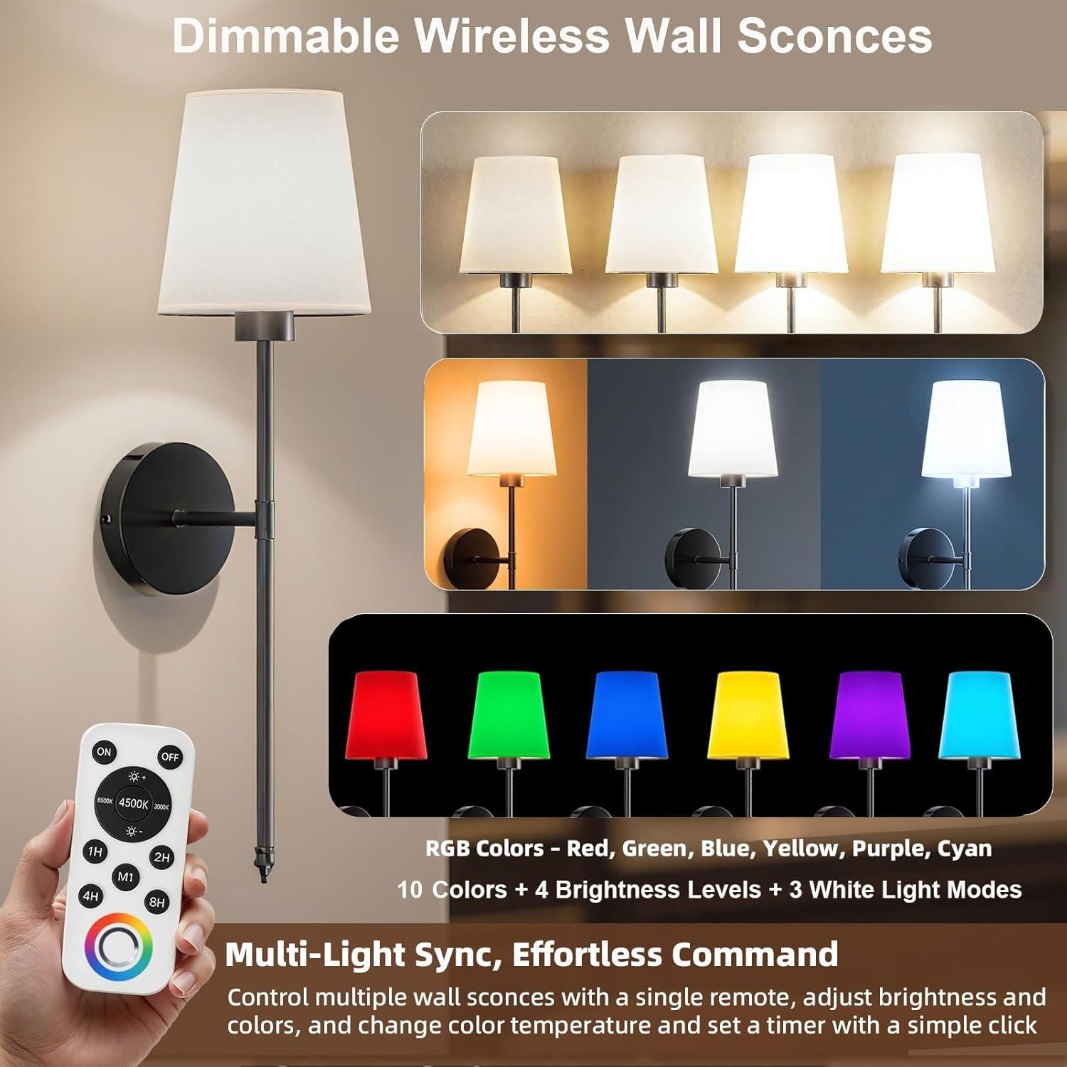 Apliques de Pared Inalámbricos IRONPAX 61 cm - 2 Unidades