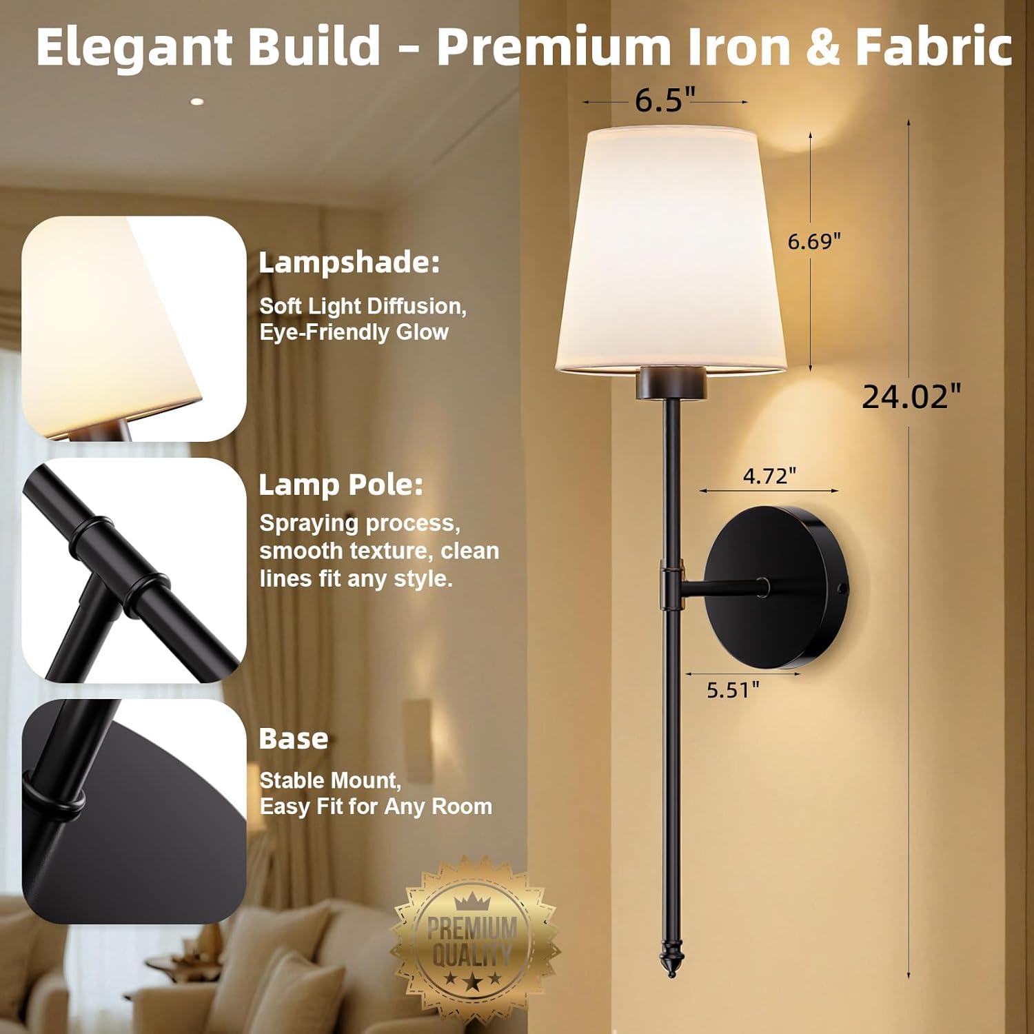 Apliques de Pared Inalámbricos IRONPAX 61 cm - 2 Unidades