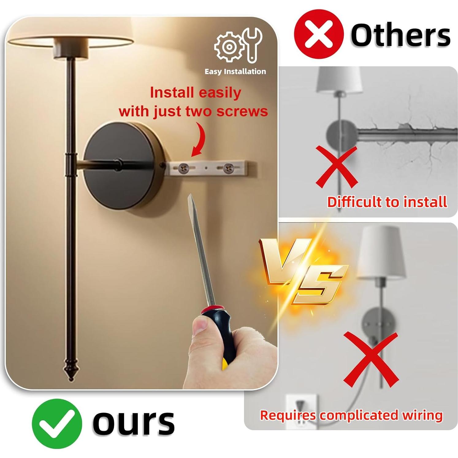 Apliques de Pared Inalámbricos IRONPAX 61 cm - 2 Unidades