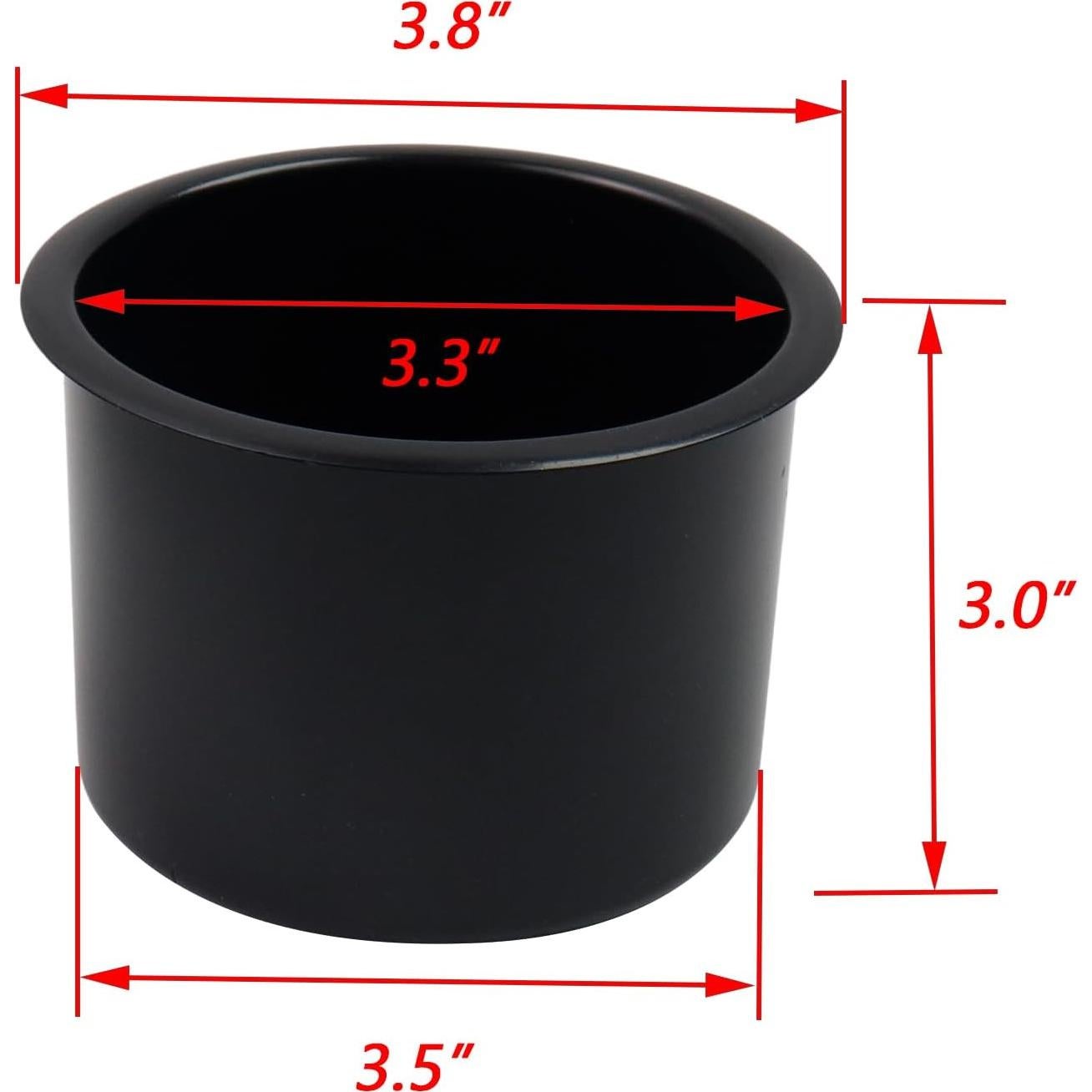 Soporte para Vaso Dnyta 4 Piezas Negro 9.65x9.65x7.62 cm