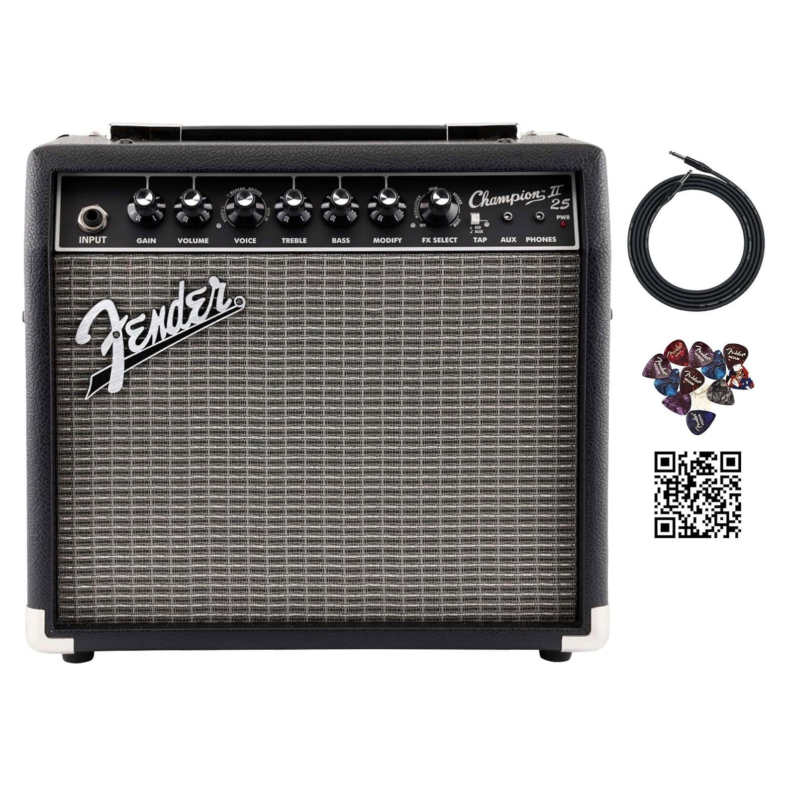 Amplificador Combo Fender Champion II 25W con Accesorios