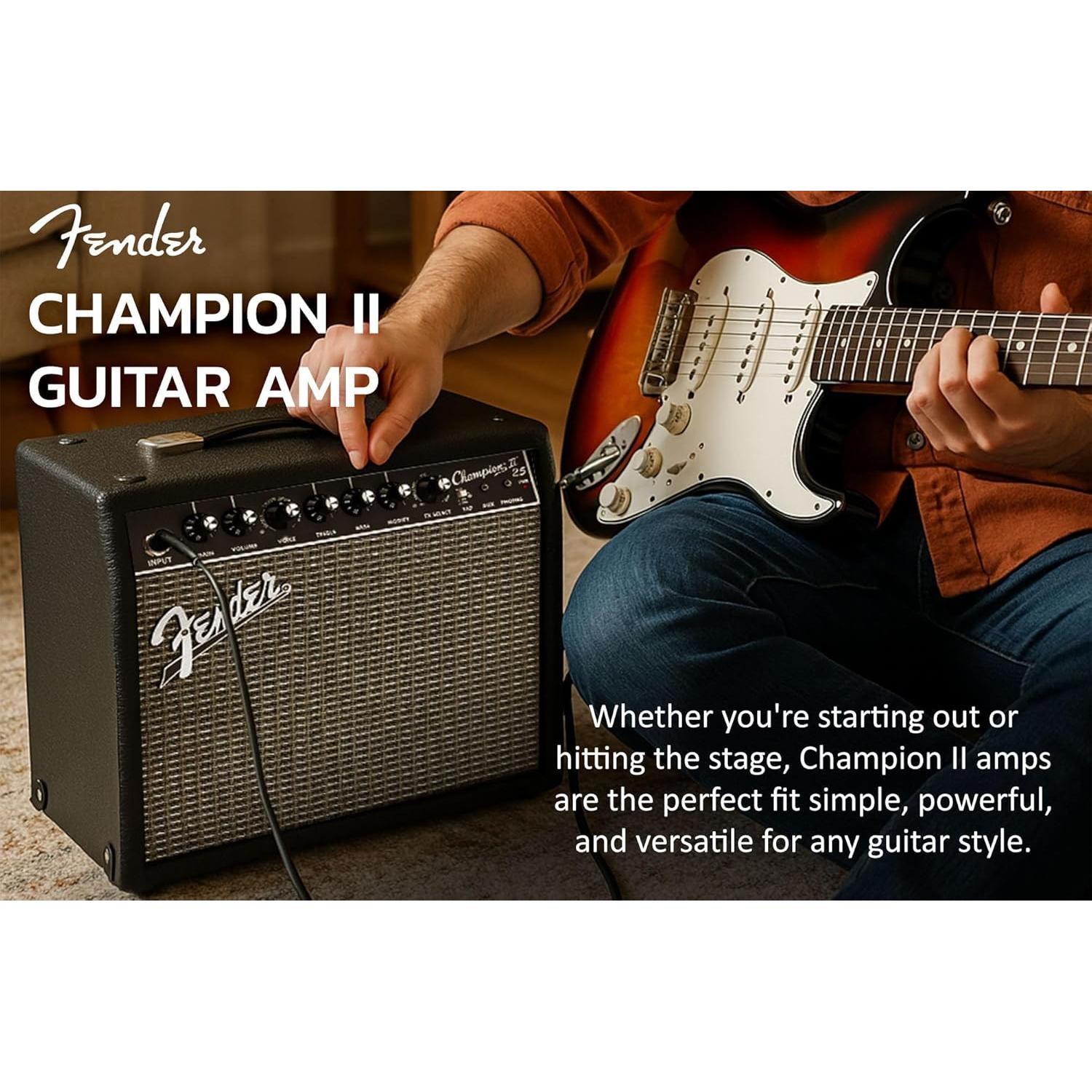 Amplificador Combo Fender Champion II 25W con Accesorios
