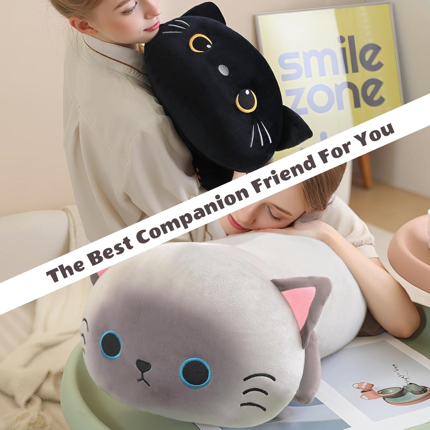 Gato de peluche negro con peso Finebee 25 cm 0.36 kg