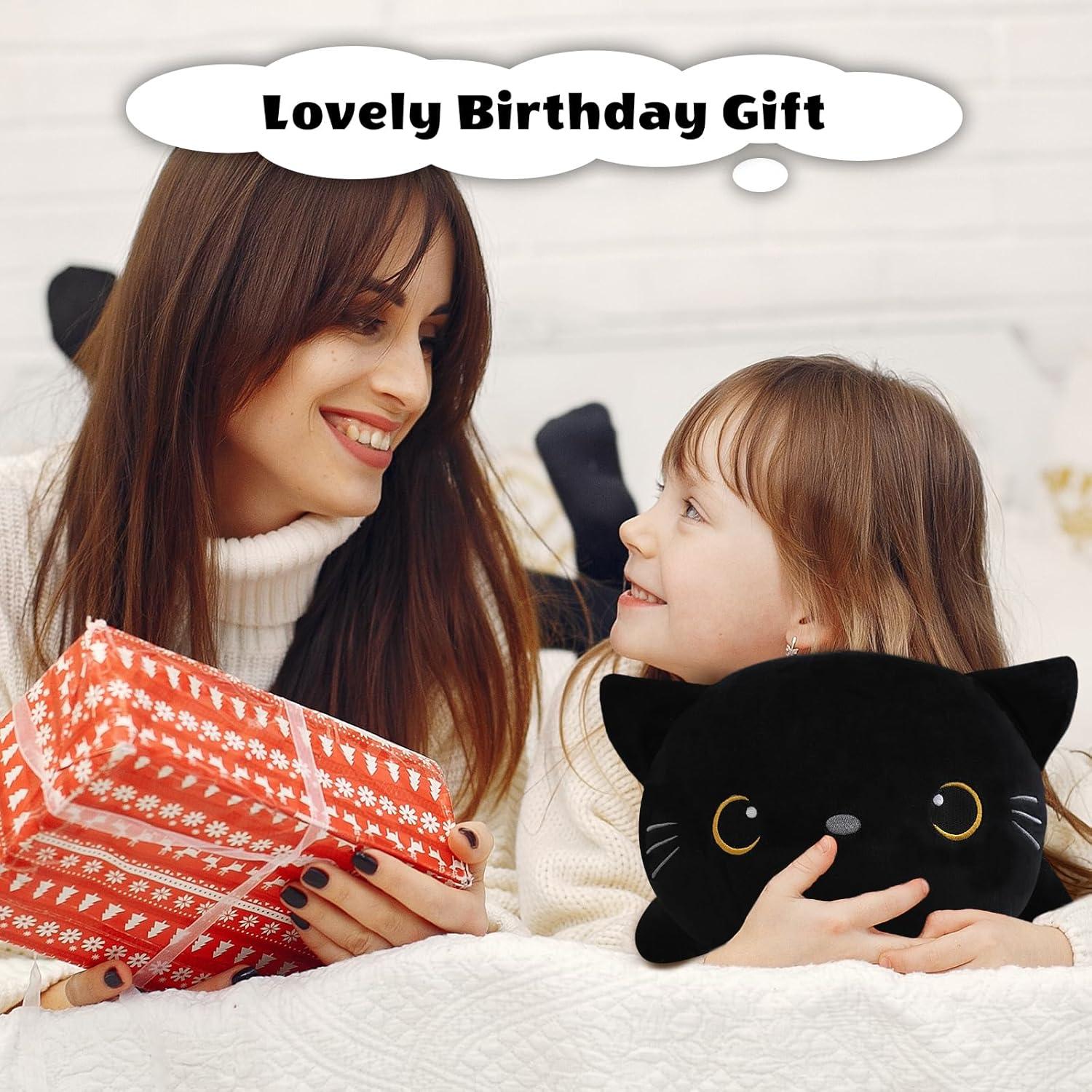 Gato de peluche negro con peso Finebee 25 cm 0.36 kg