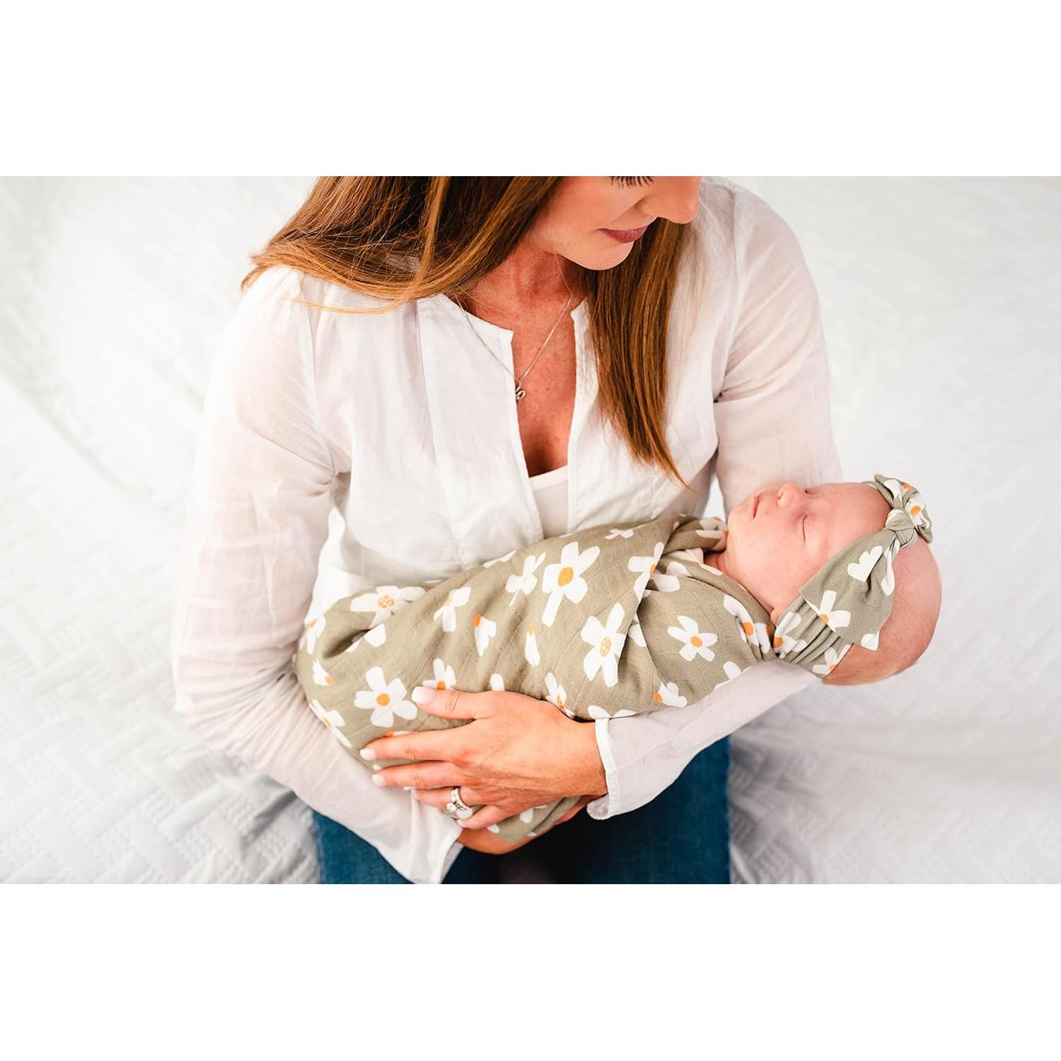 Manta de Muselina Orgánica Miaoberry 119.4x119.4 cm Floral