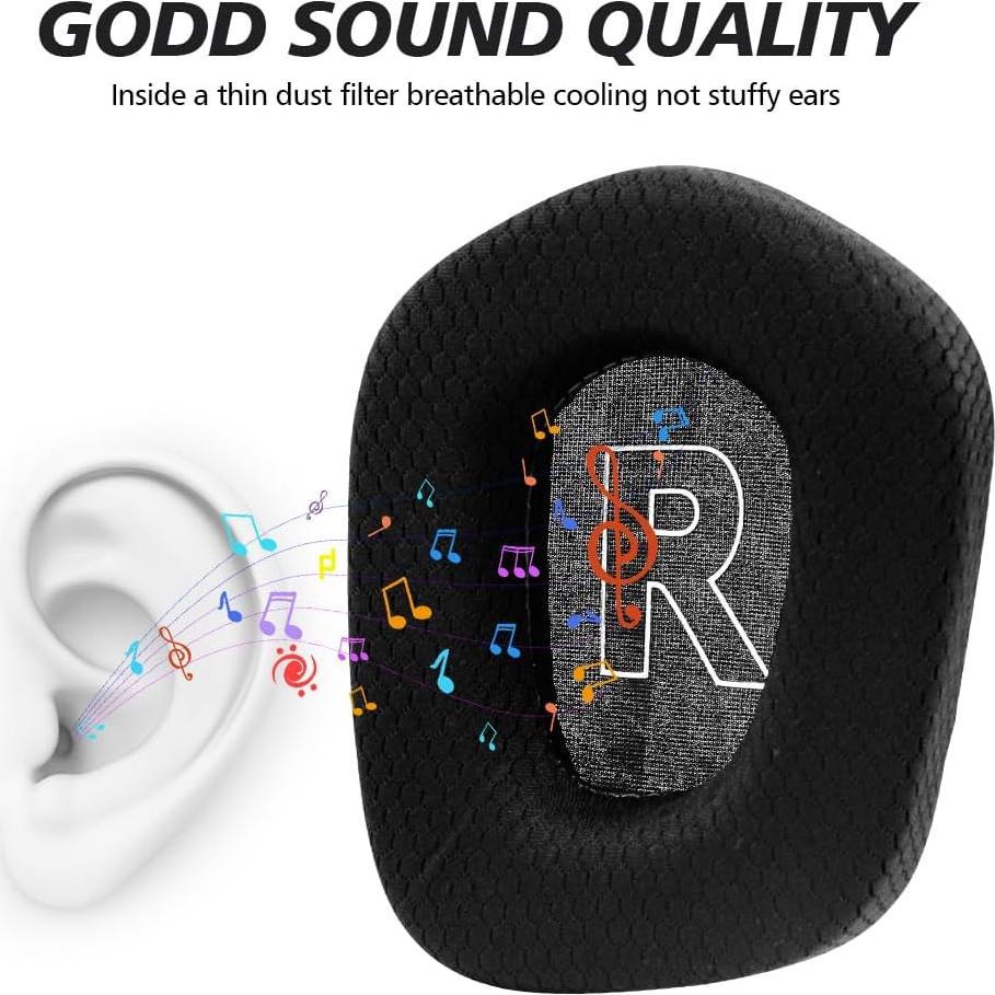 Almohadillas de Reemplazo Logitech G733 G335 Auriculares Gaming Negro