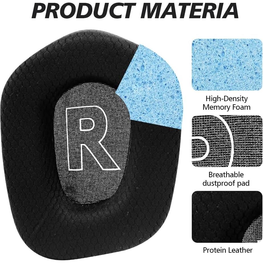 Almohadillas de Reemplazo Logitech G733 G335 Auriculares Gaming Negro