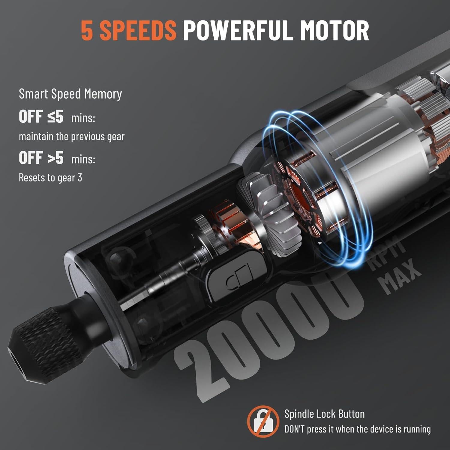 Kit de Herramienta Rotativa Inalámbrica Katerk 3.7V 70 Accesorios