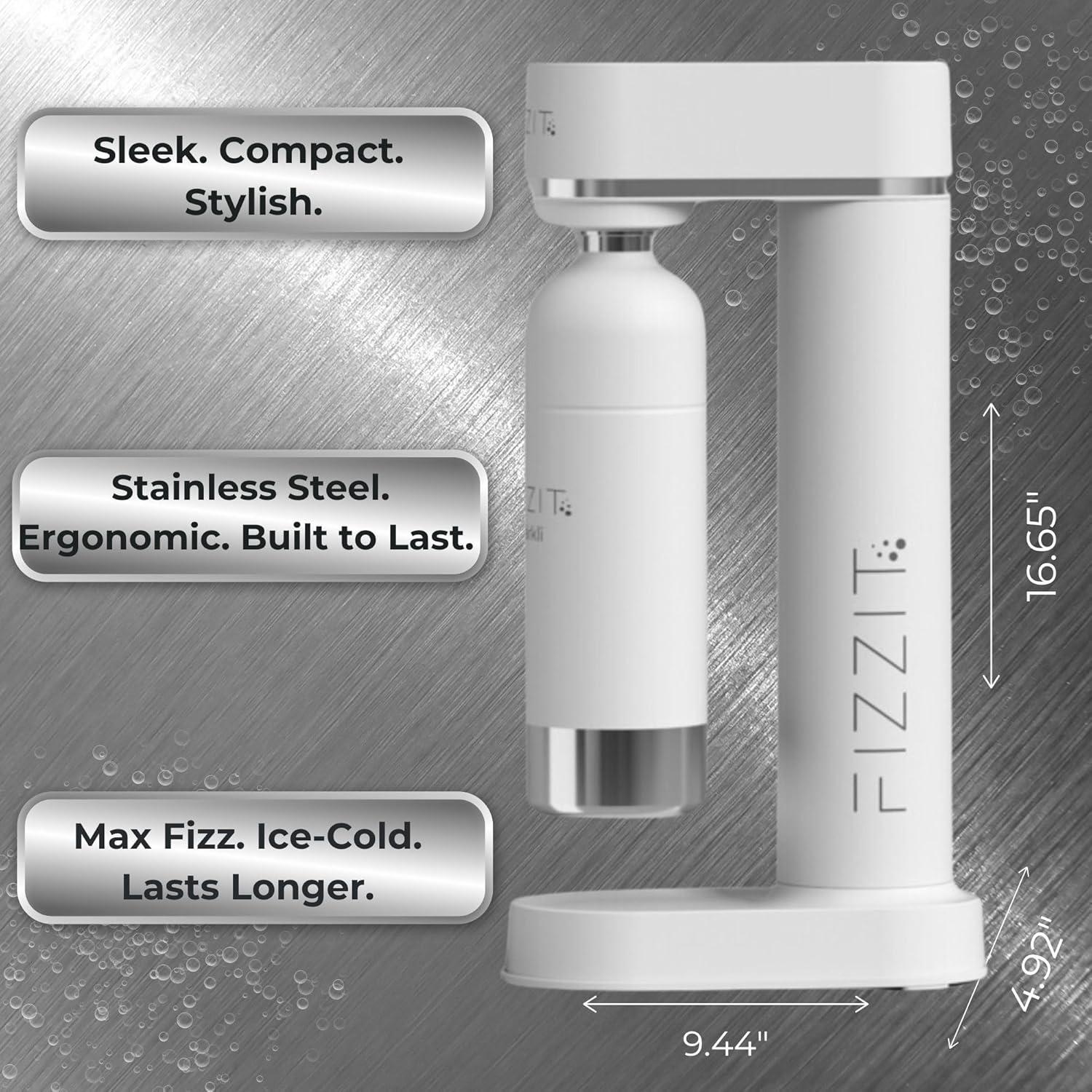 Máquina de Soda FIZZIT W-FFB-S1 con 12 Sabores y CO2