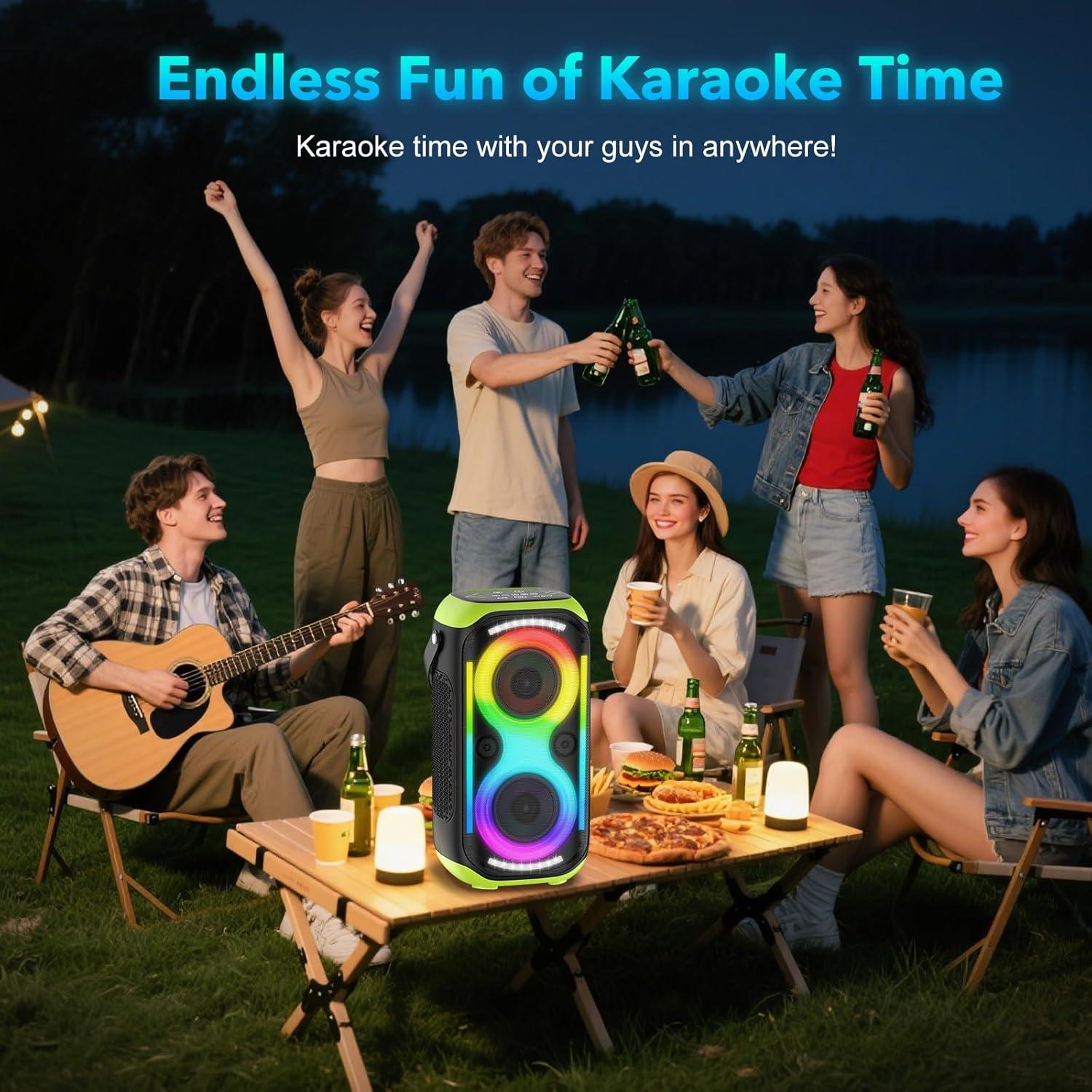 Altavoz Bluetooth Portátil TYOTY A98 160W con Subwoofer y Luces LED