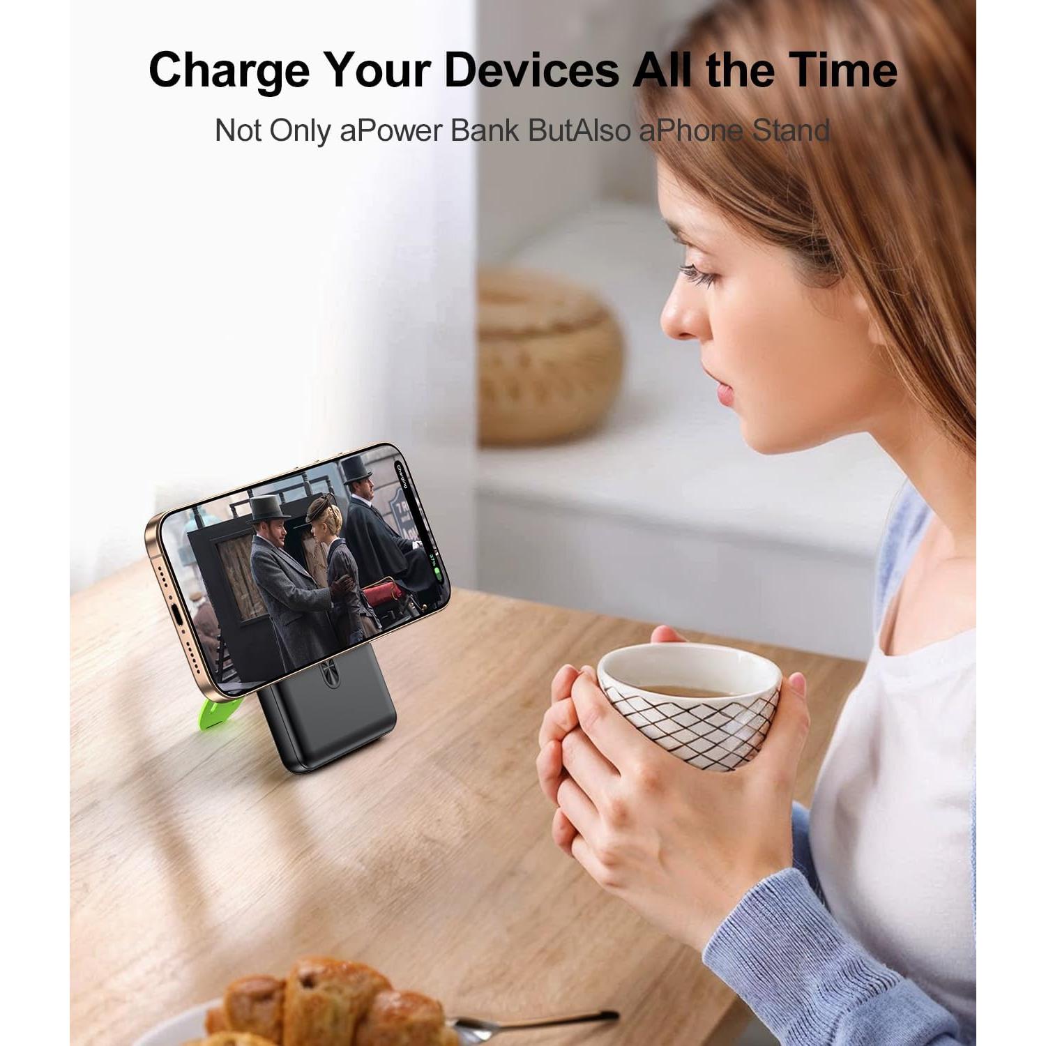 Magnetic Power Bank 10000mAh,Foldable Wireless Portable Charger with Fan Active Cooling System,Fast Charging Battery Pack,Compatible with iPhone 16/15/14/13/12 Pro/Pro Max/Plus/Mini