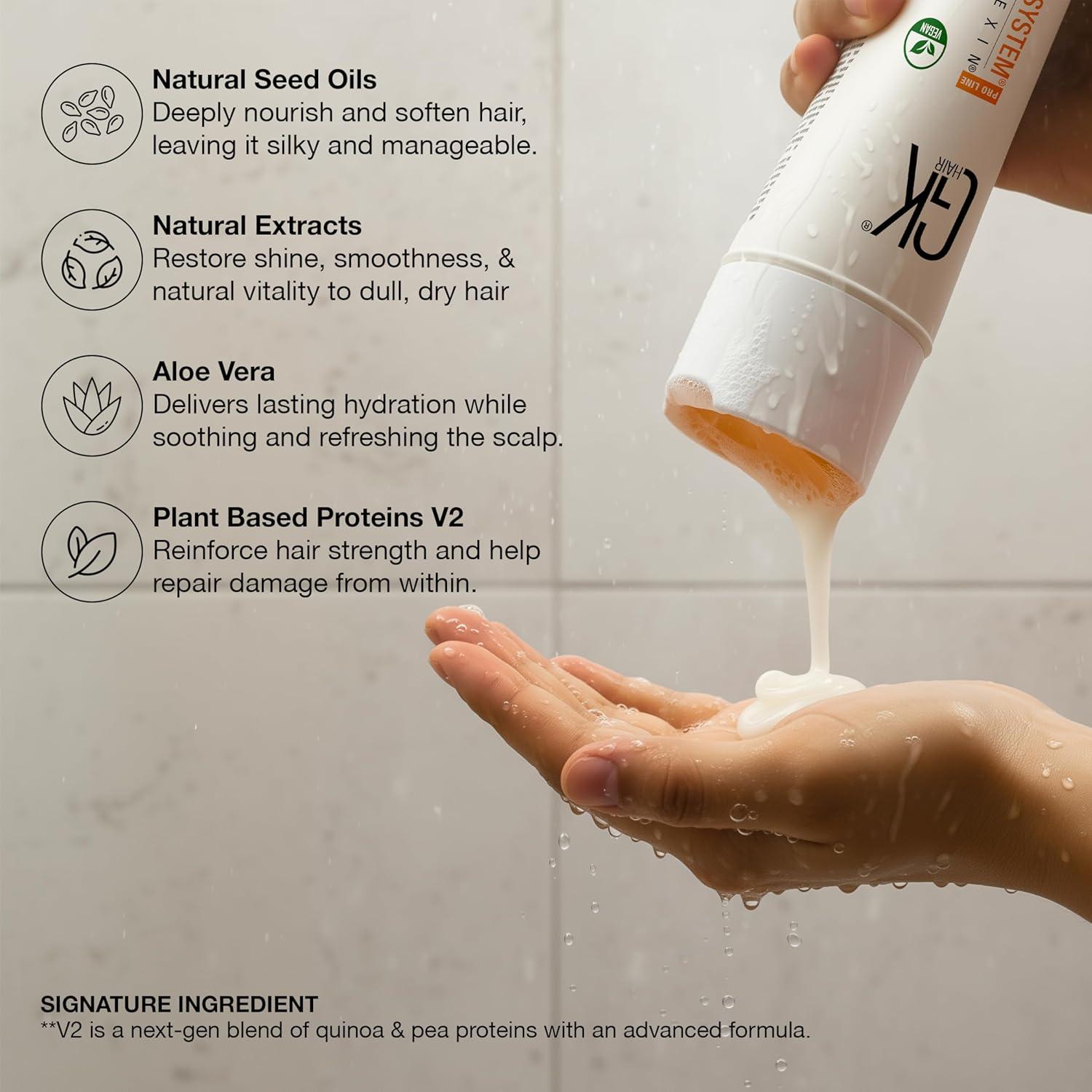 Conjunto Champú y Acondicionador GK Hair 299 ml - Hidratante y Sin Sulfatos