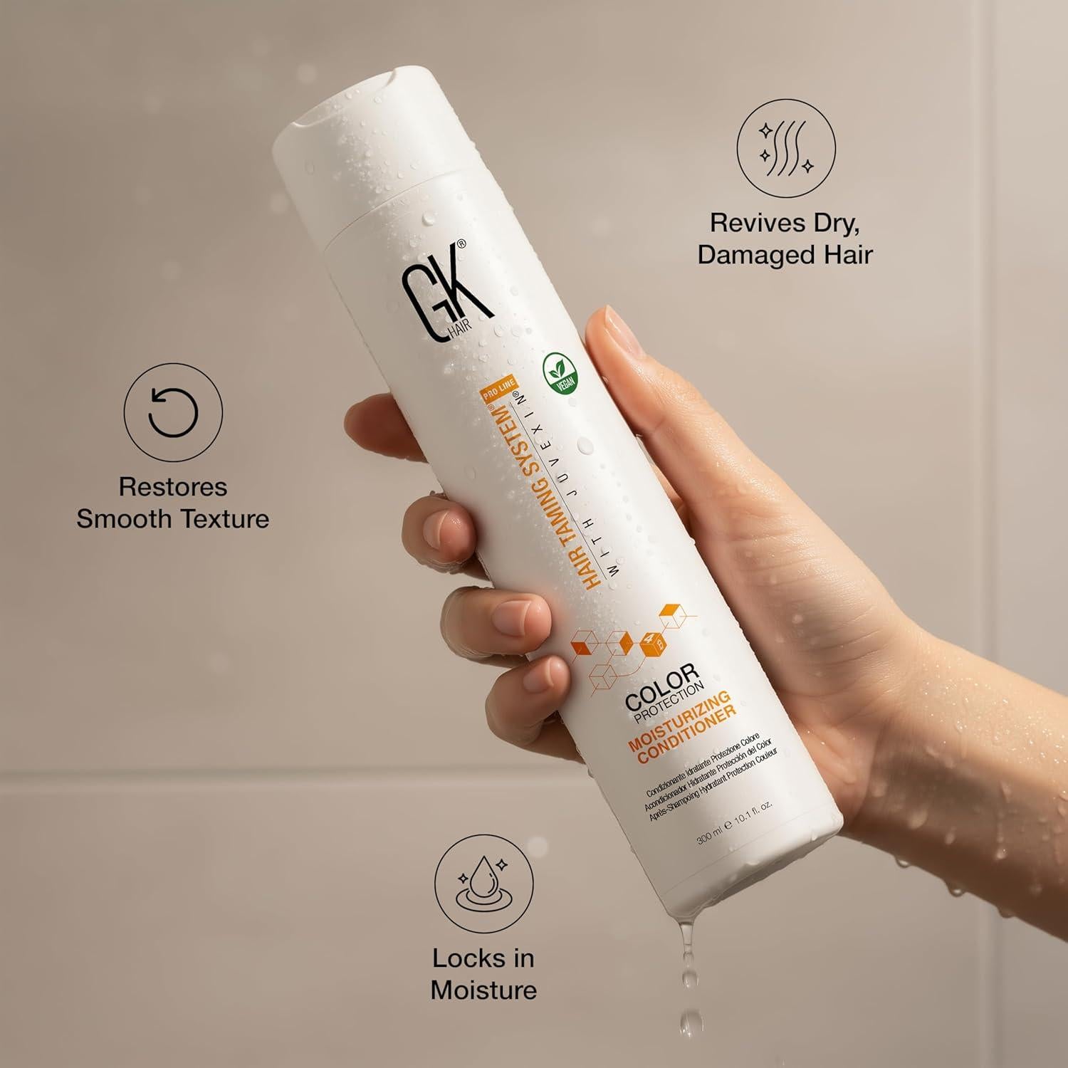 Conjunto Champú y Acondicionador GK Hair 299 ml - Hidratante y Sin Sulfatos