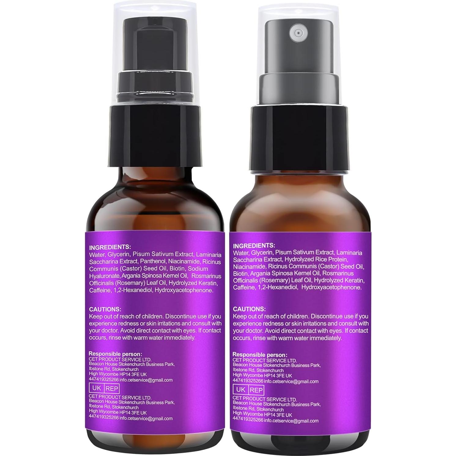 Suero de Crecimiento Capilar GIFBEA con Aceite de Romero y Spray