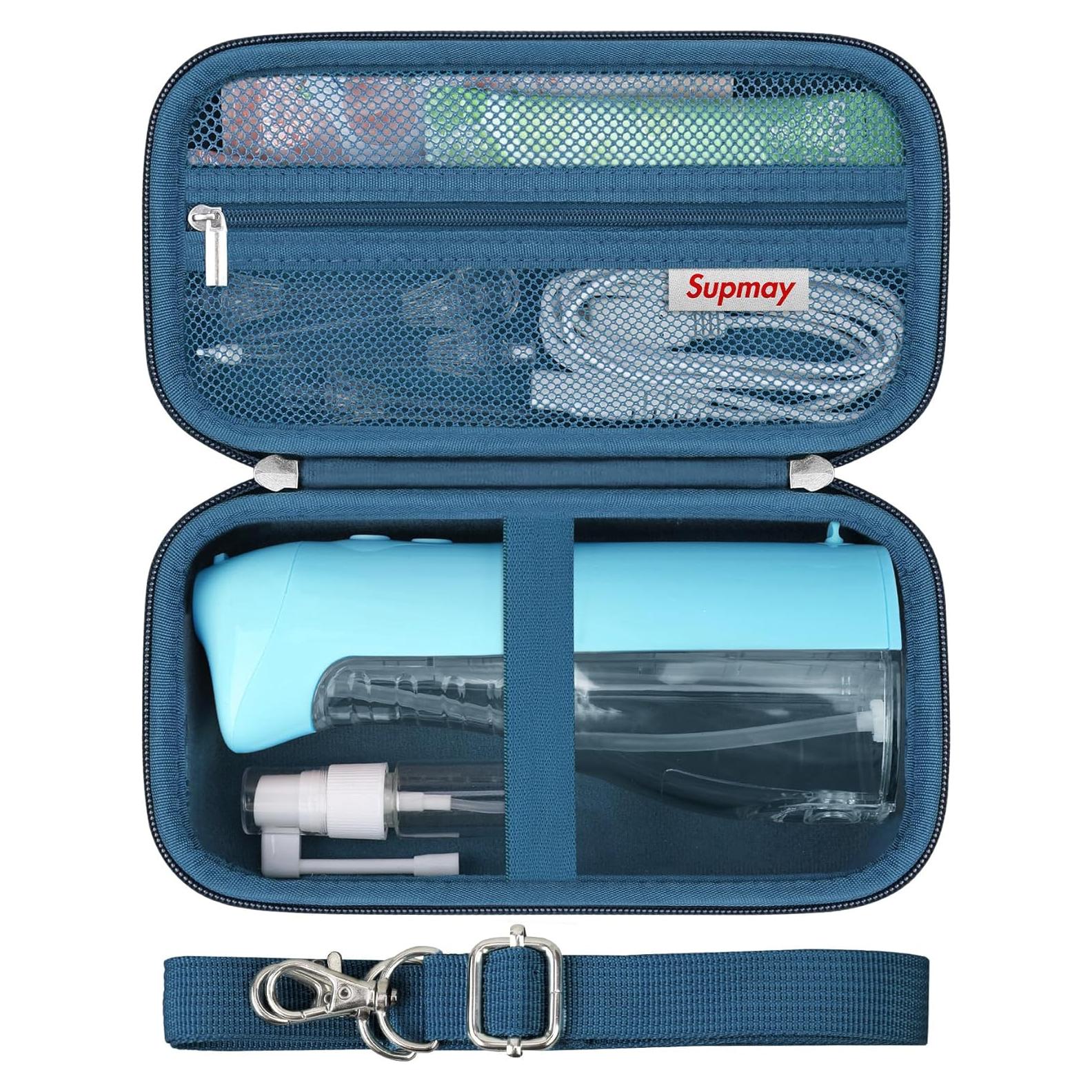 Funda Dura para Agua Flosser Supmay, Azul, Compacta y Ligera