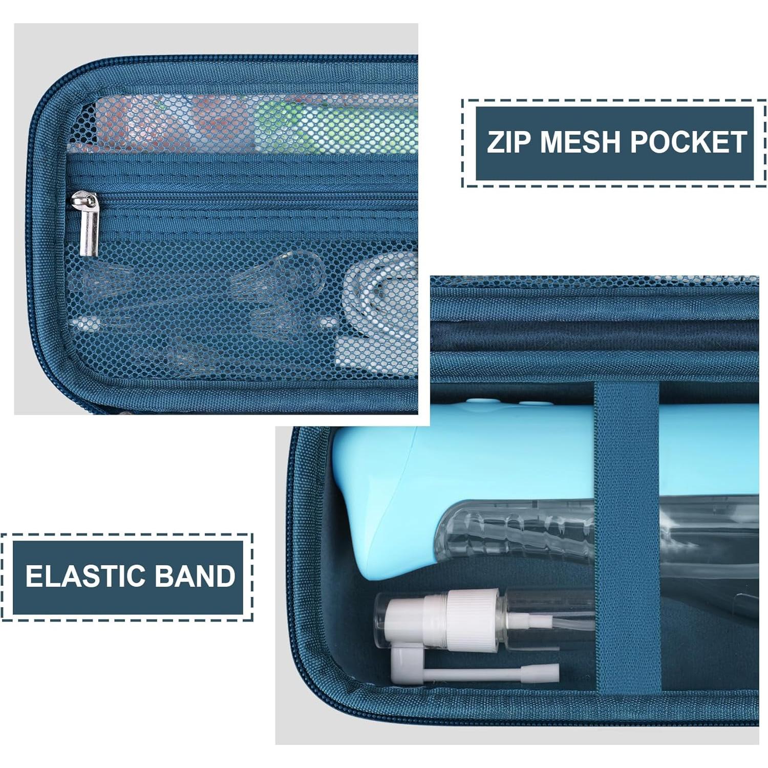 Funda Dura para Agua Flosser Supmay, Azul, Compacta y Ligera