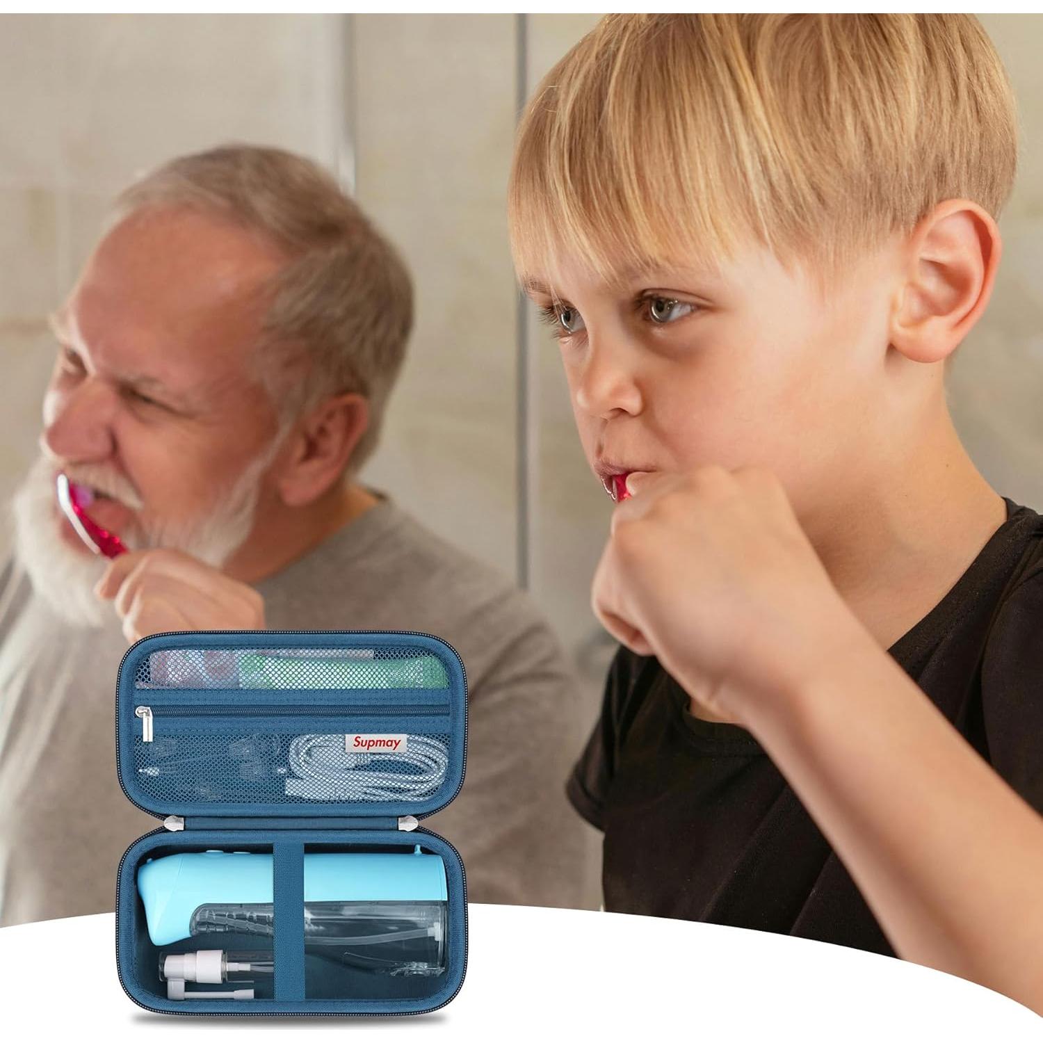 Funda Dura para Agua Flosser Supmay, Azul, Compacta y Ligera