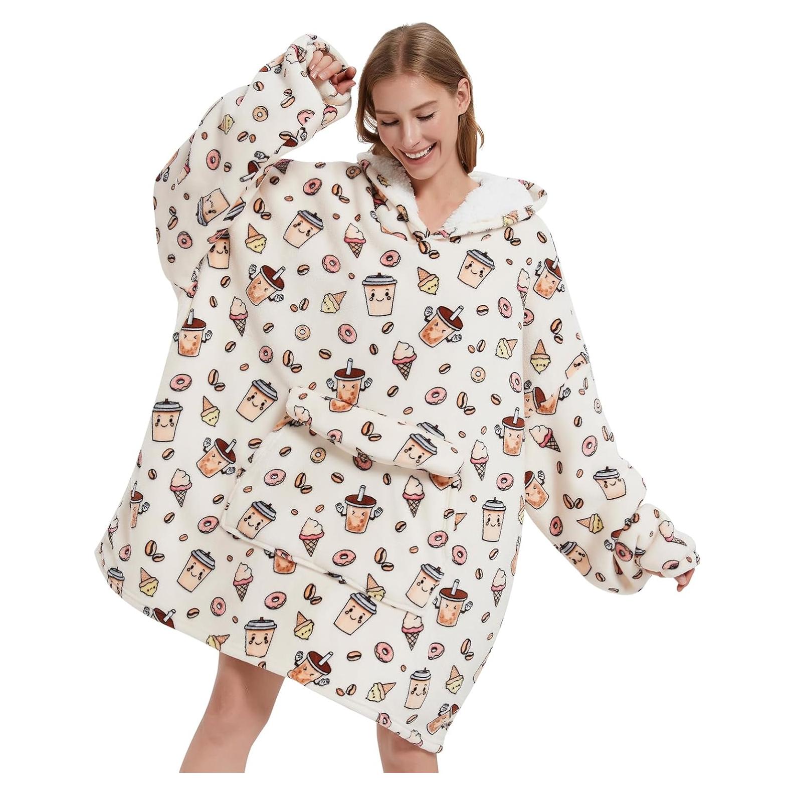 Sudadera Manta Portátil Mewkou Unisex Café 280GSM