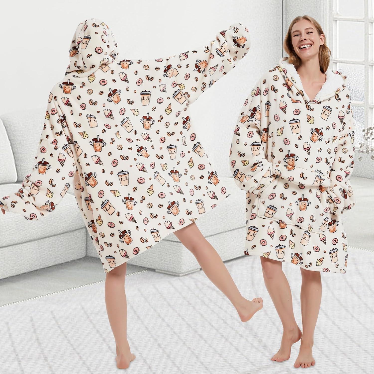 Sudadera Manta Portátil Mewkou Unisex Café 280GSM