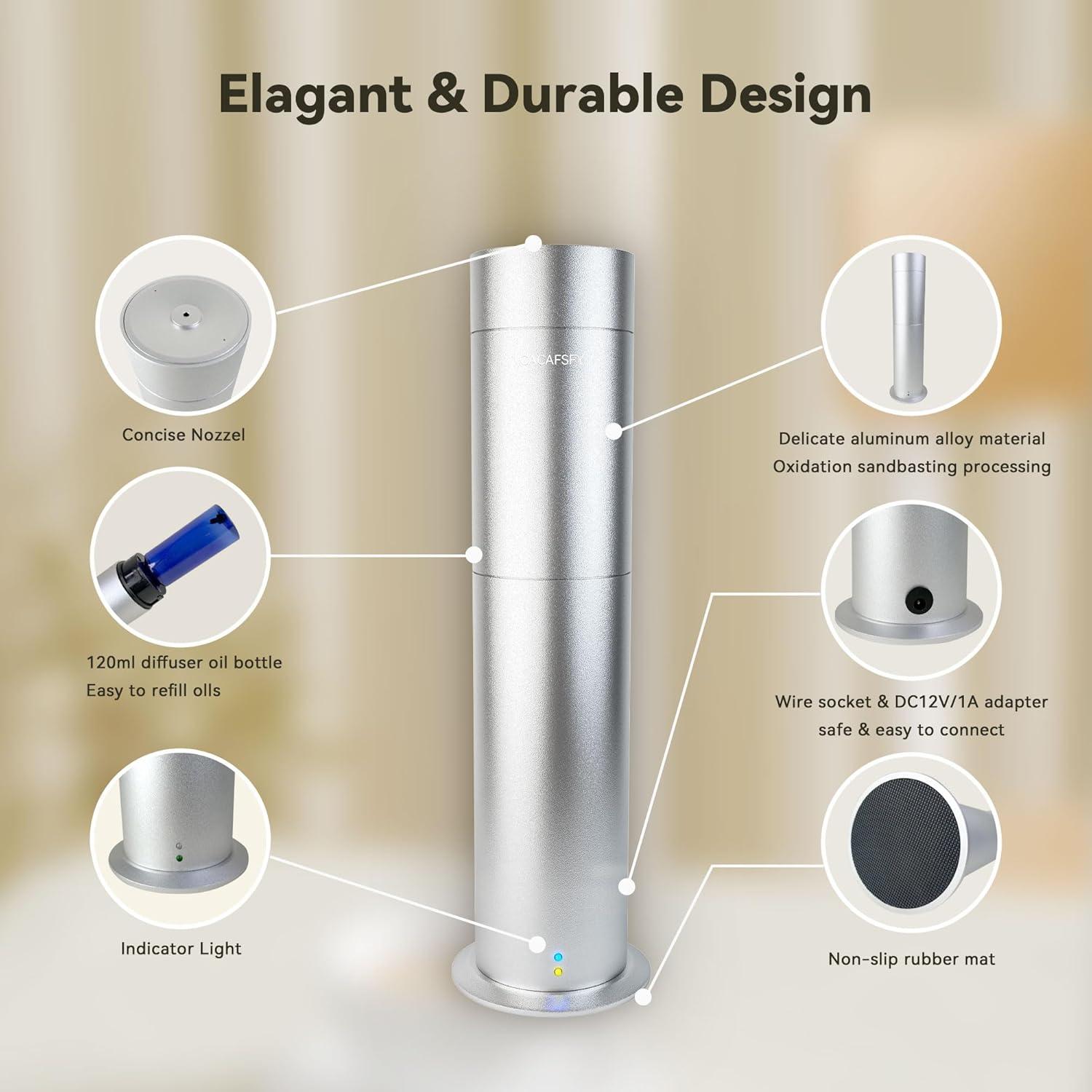 Difusor de Aroma Sin Agua CACAFSFY Plata 120ml - Control Remoto