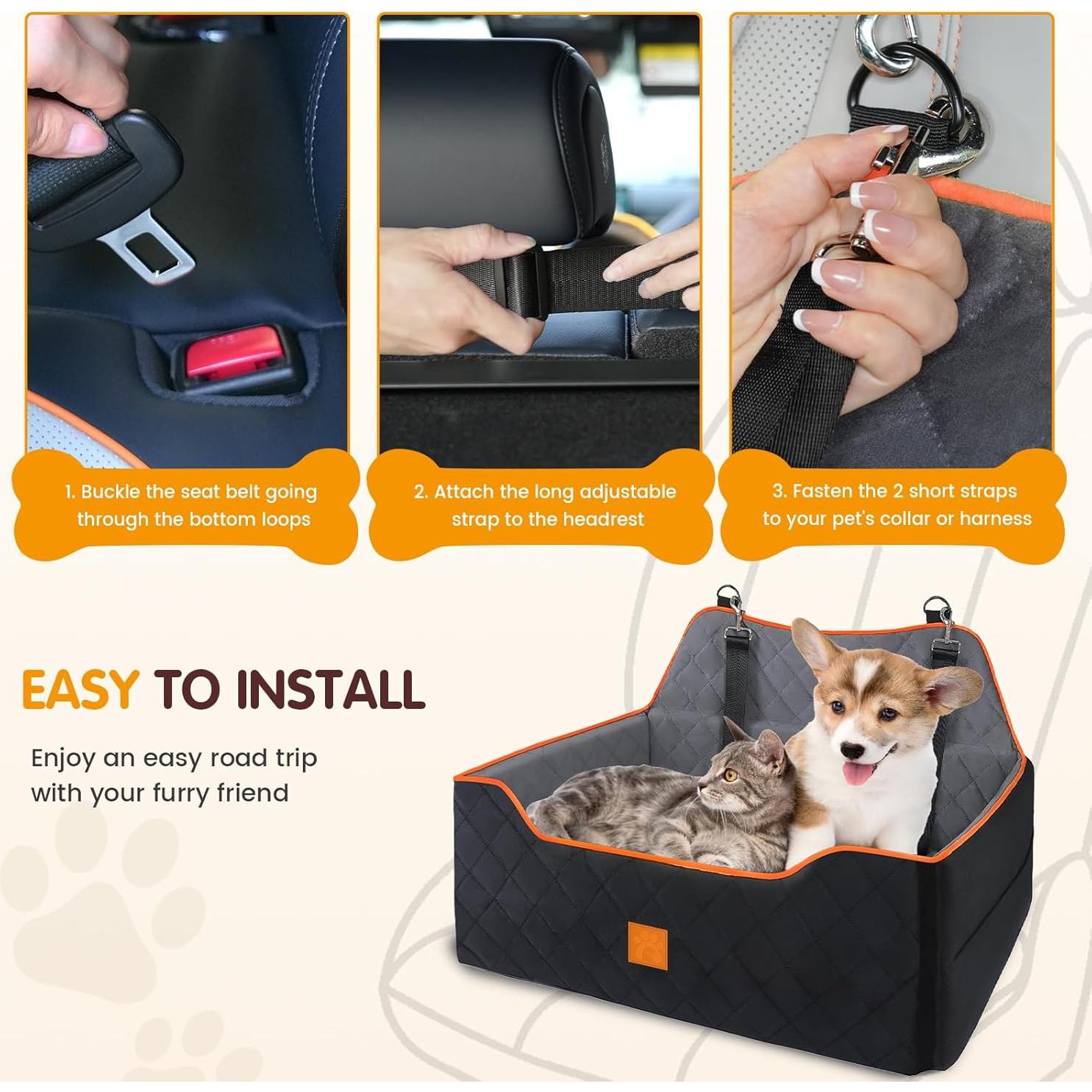 Asiento Elevador para Perros Rykostex Grande 75x51cm Naranja
