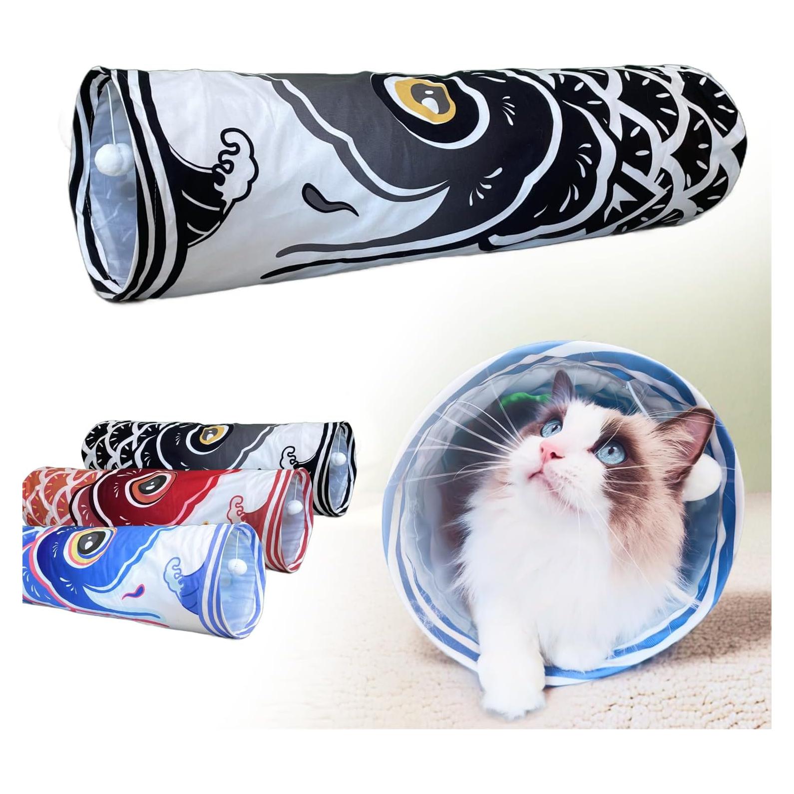 Túnel Interactivo para Gatos Dsumky Plegable 90 cm Negro