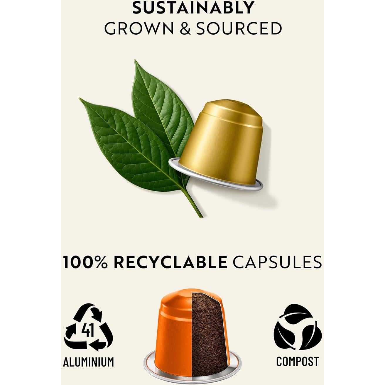 ROSSO CAFFÈ 60 Espresso Coffee Pods for Nespresso Original Machines - Pack of Premium Capsules, 4 Rich and Balanced Flavors (Chocolate, Vanilla, Crème Caramel, Hazelnut)