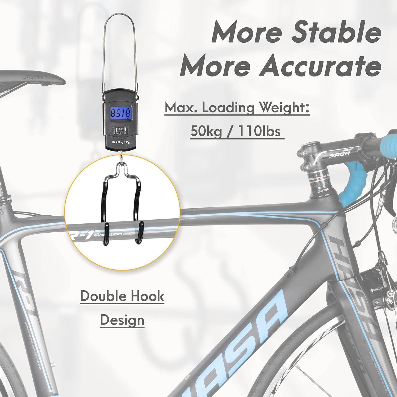 Balanza Digital de Bicicleta CyclingDeal 50kg LCD Retroiluminada