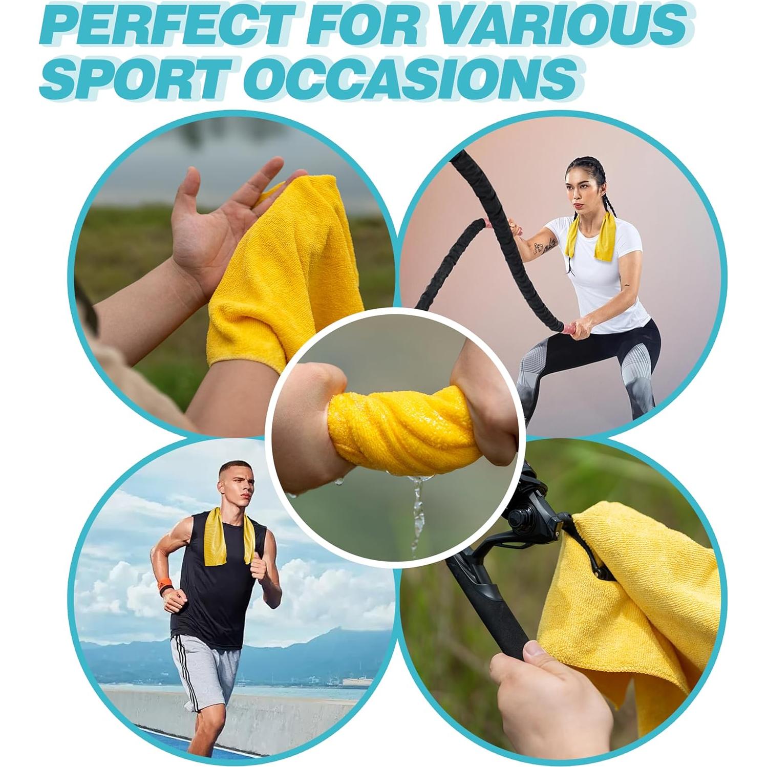 Toallas de Microfibra para Senderismo Genérica 40.6x40.6cm Naranja